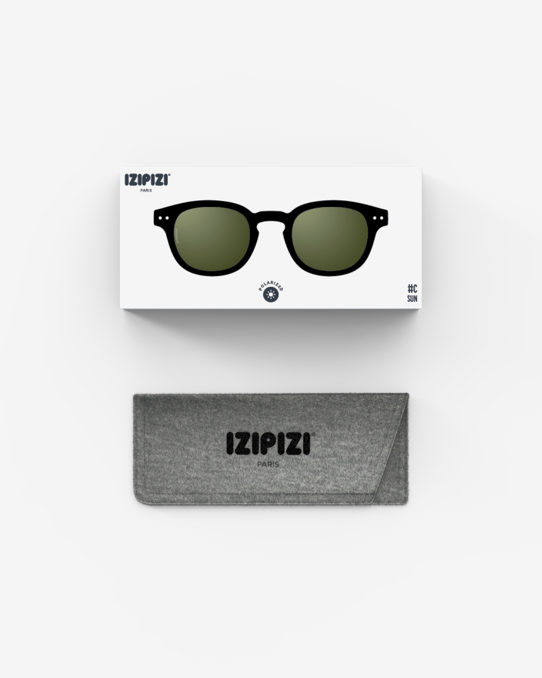 Gafas #C Black Polarized Cuadrado Negro - Izipizi