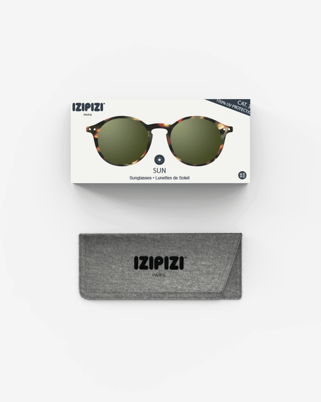 Lunette #D Tortoise Green Lenses Pantos Multicolore et motifs à la mode - Izipizi