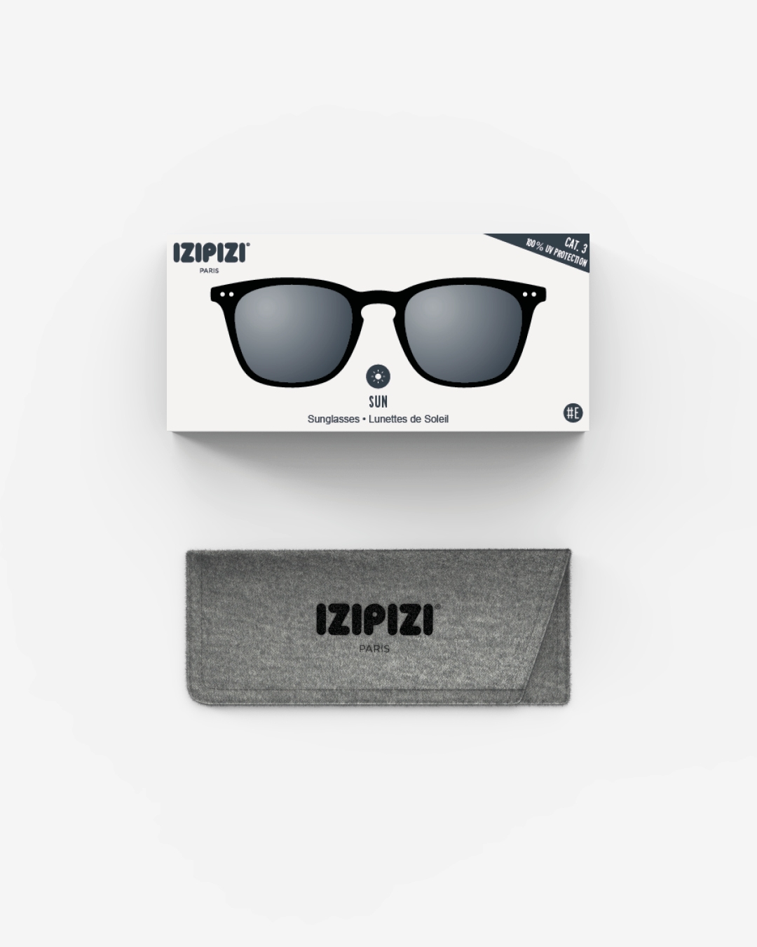 Trendy SUN glasses #E Black Trapeze - Izipizi