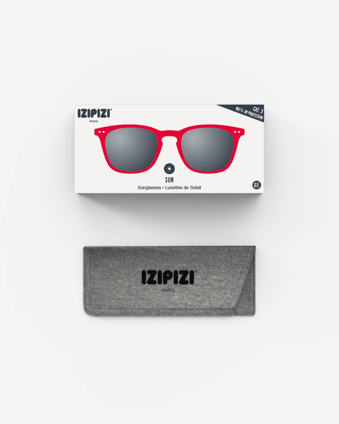 Brille #E Red Trapezförmige Rot - Izipizi