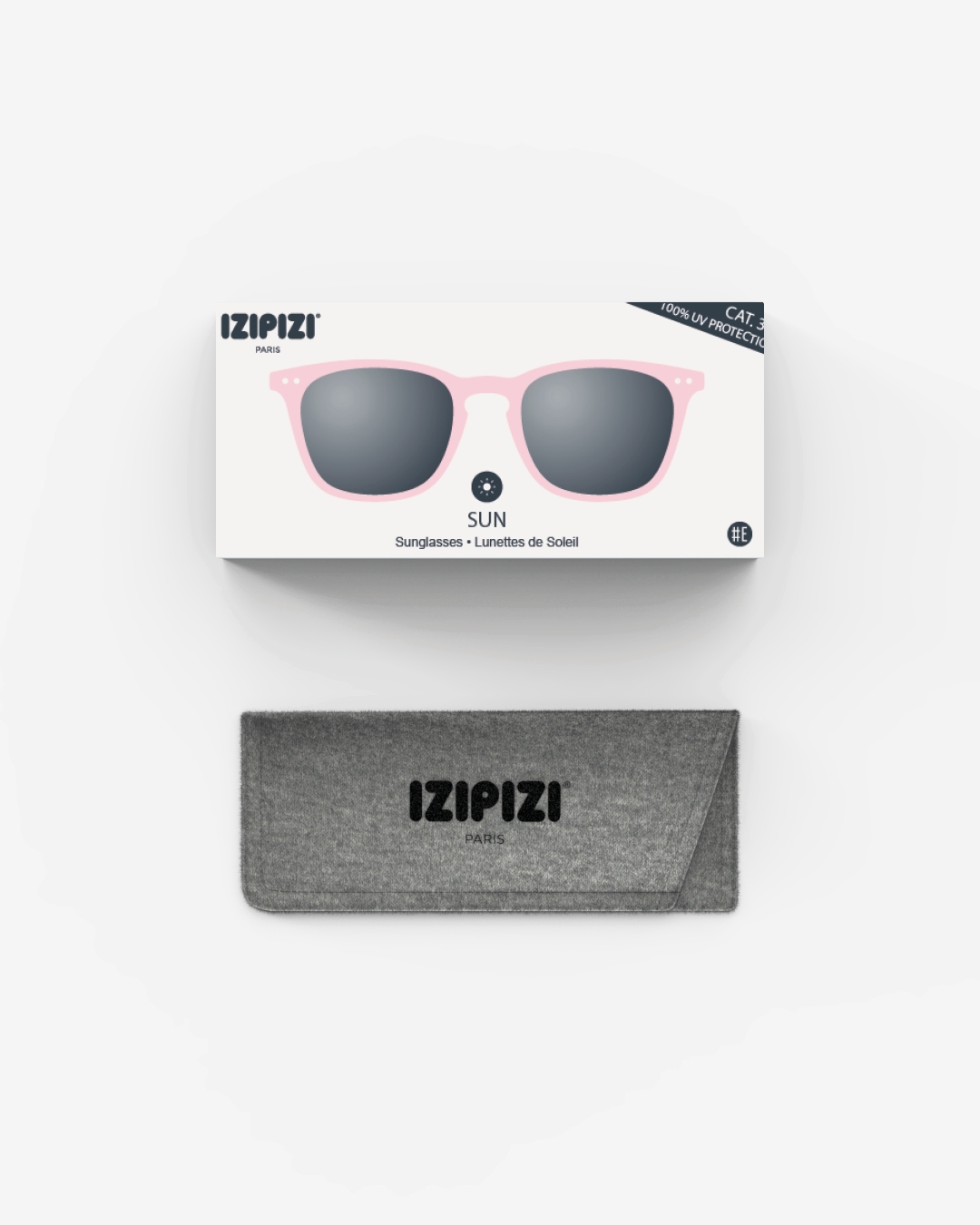 Lunette #E Pink Trapèze Rose à la mode - Izipizi