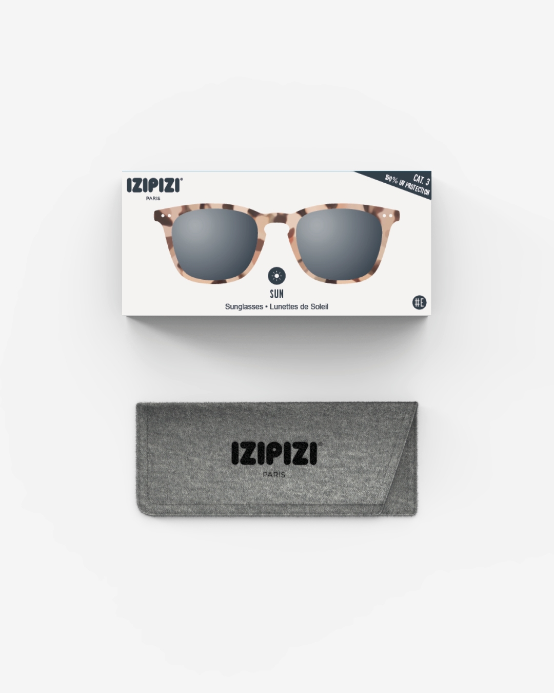 Gafas #E Light Tortoise Trapezoidale Beige - Izipizi