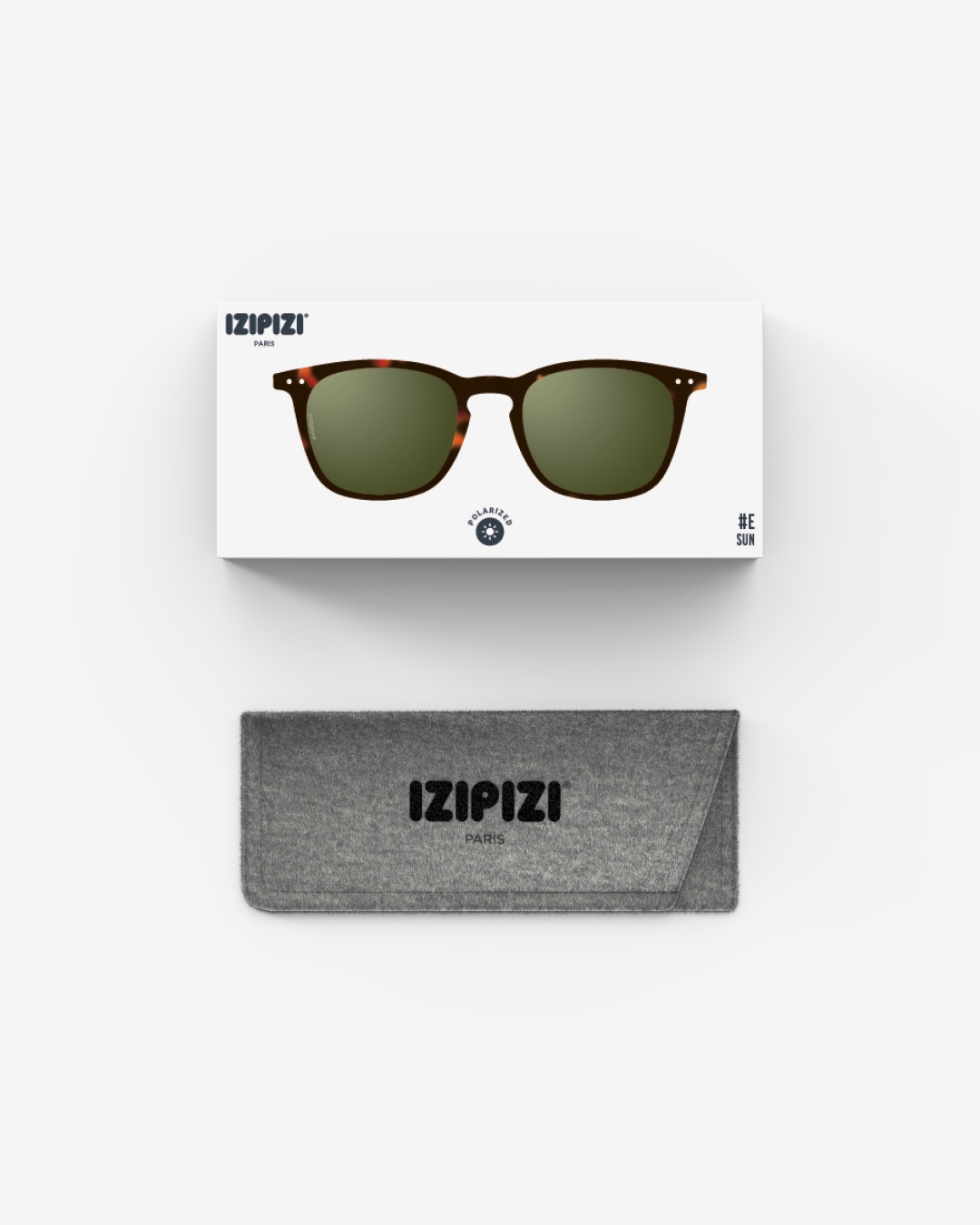 Brille #E Tortoise Polarized Trapezförmige Mehrfarbig und Muster - Izipizi