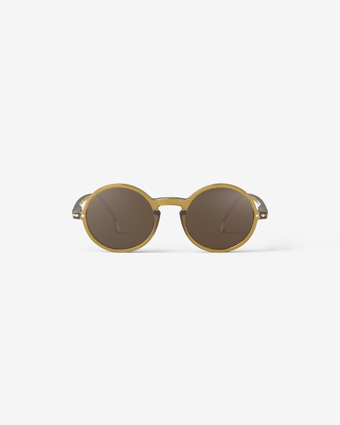 Trendy SUN glasses #G Golden Green Round - Izipizi