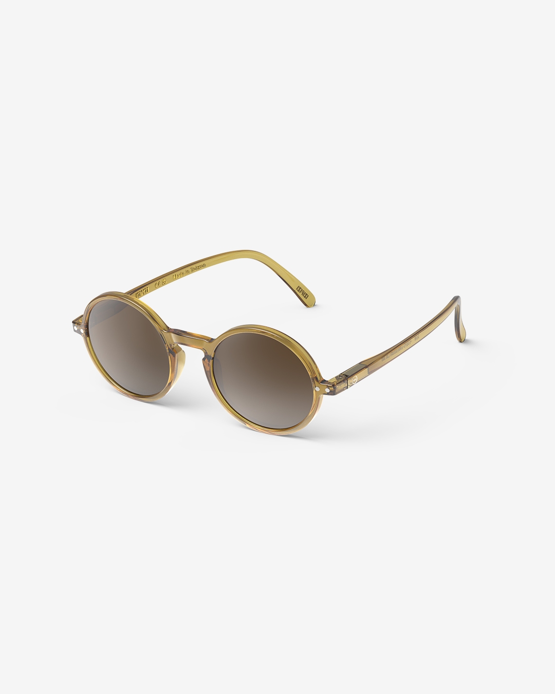 Trendy SUN glasses #G Golden Green Round - Izipizi