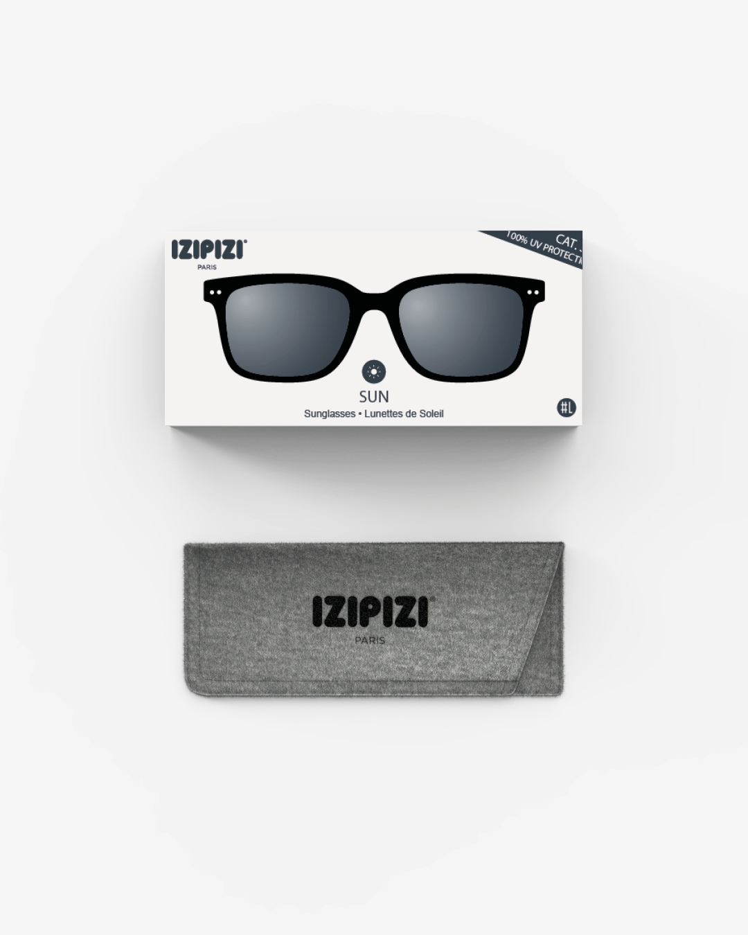 Trendy SUN glasses #L Black Rectangular - Izipizi