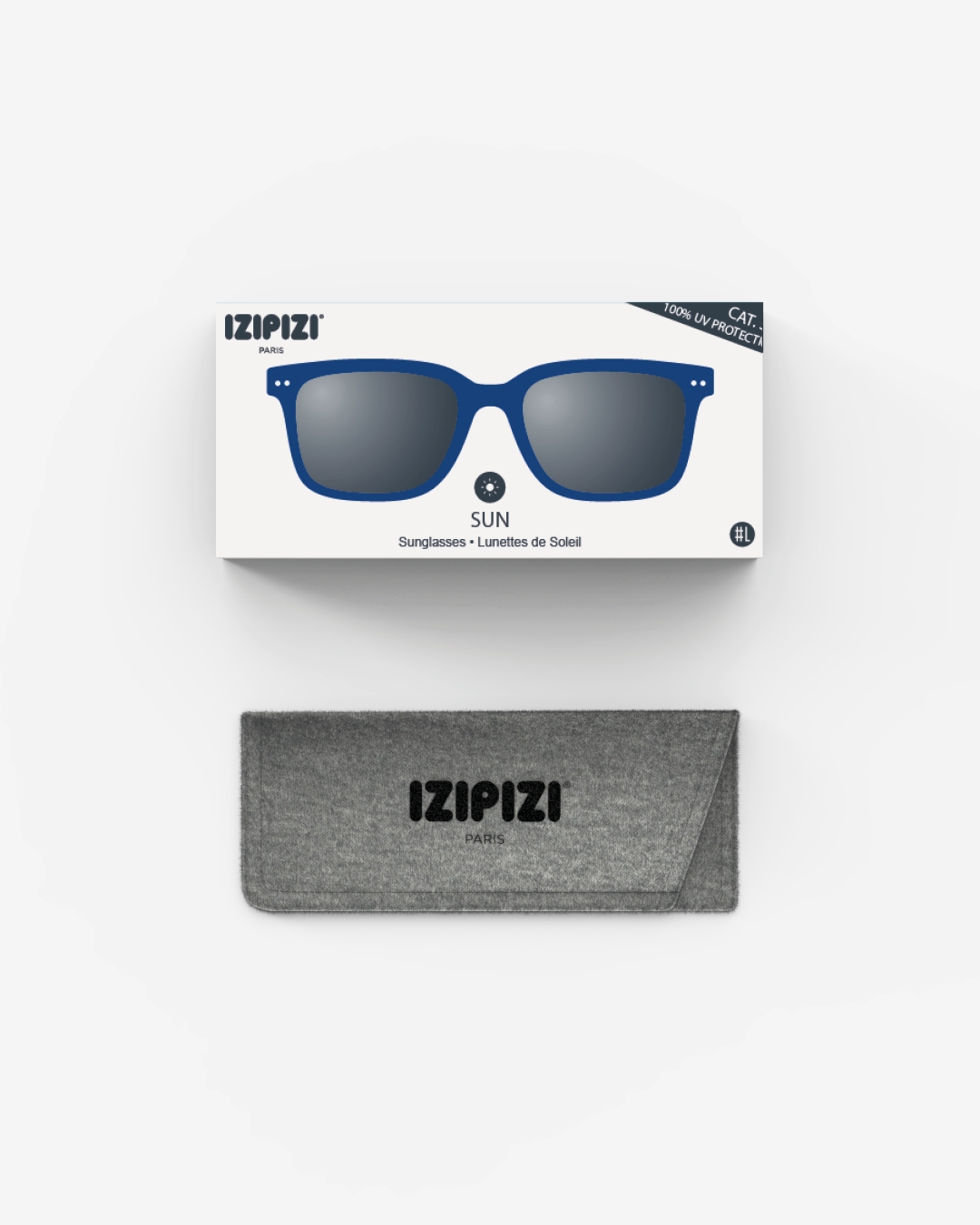 Trendy SUN glasses #L Navy Blue Rectangular - Izipizi