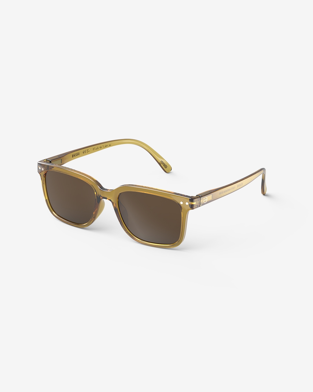 Trendy SUN glasses #L Golden Green Rectangulare - Izipizi