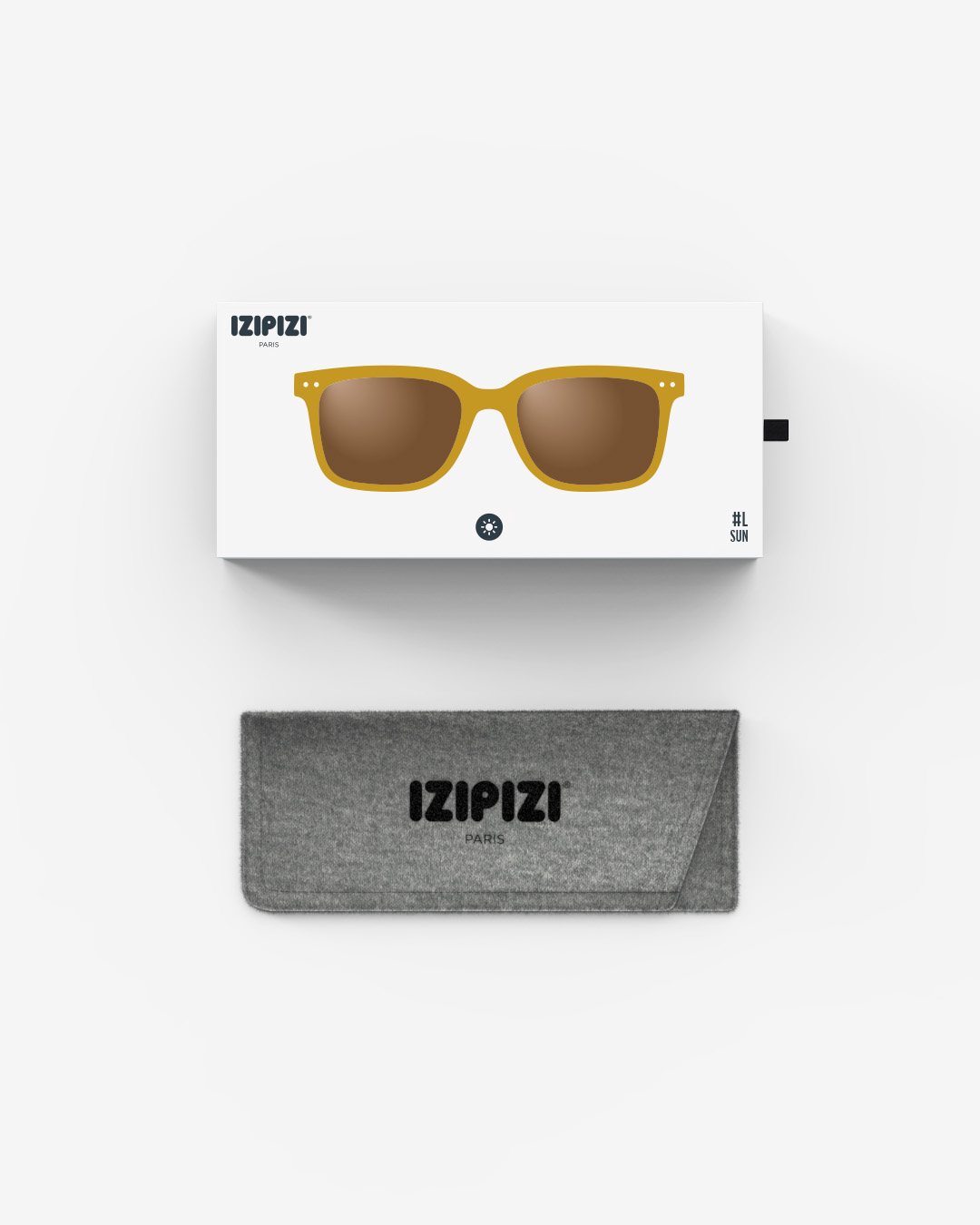 Trendy SUN glasses #L Golden Green Rectangulare - Izipizi