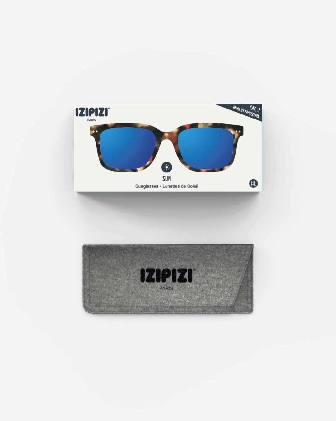 Brille #L Tortoise Mirror Rechteckig Braun - Izipizi