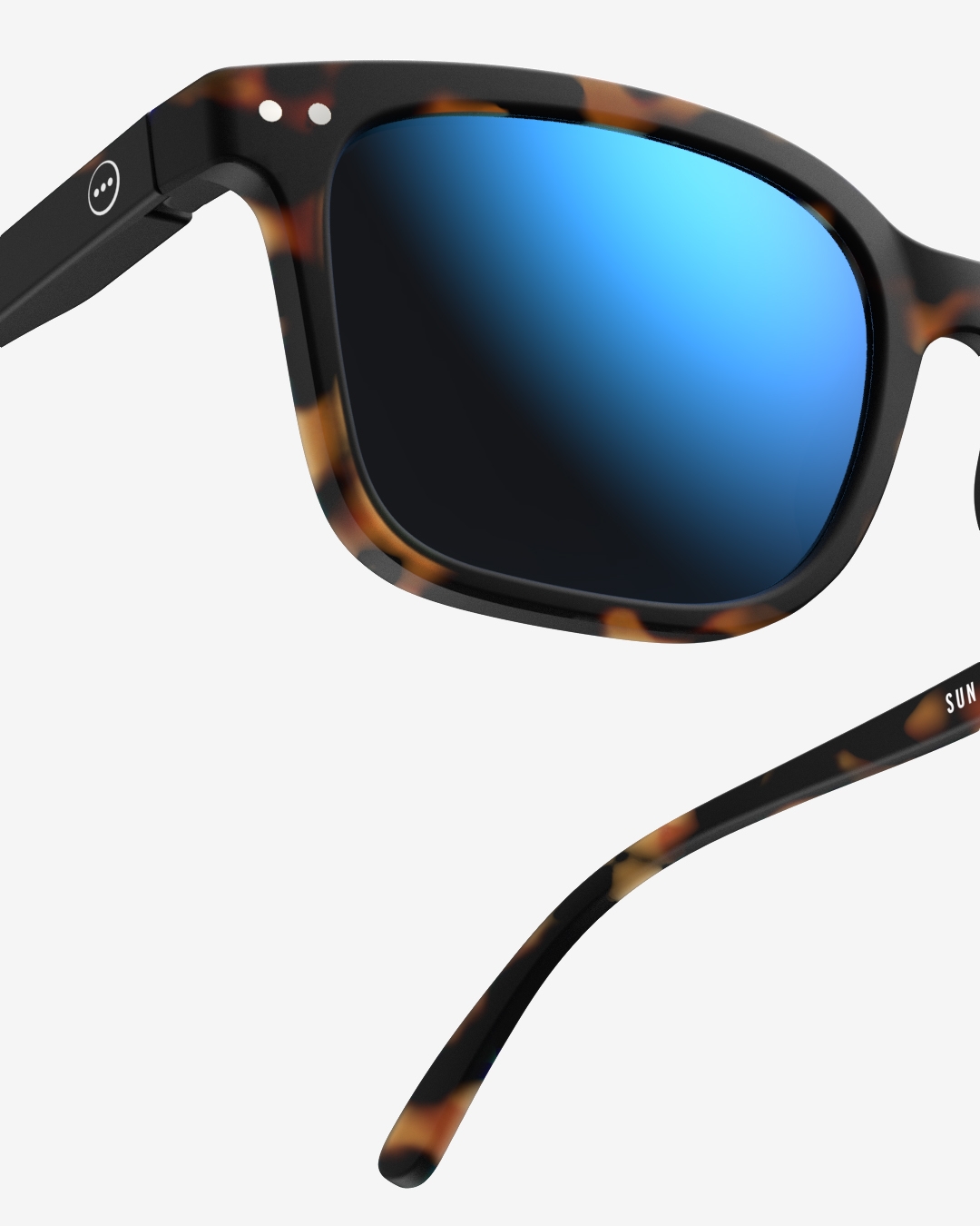 Brille #L Tortoise Mirror Rechteckig Braun - Izipizi