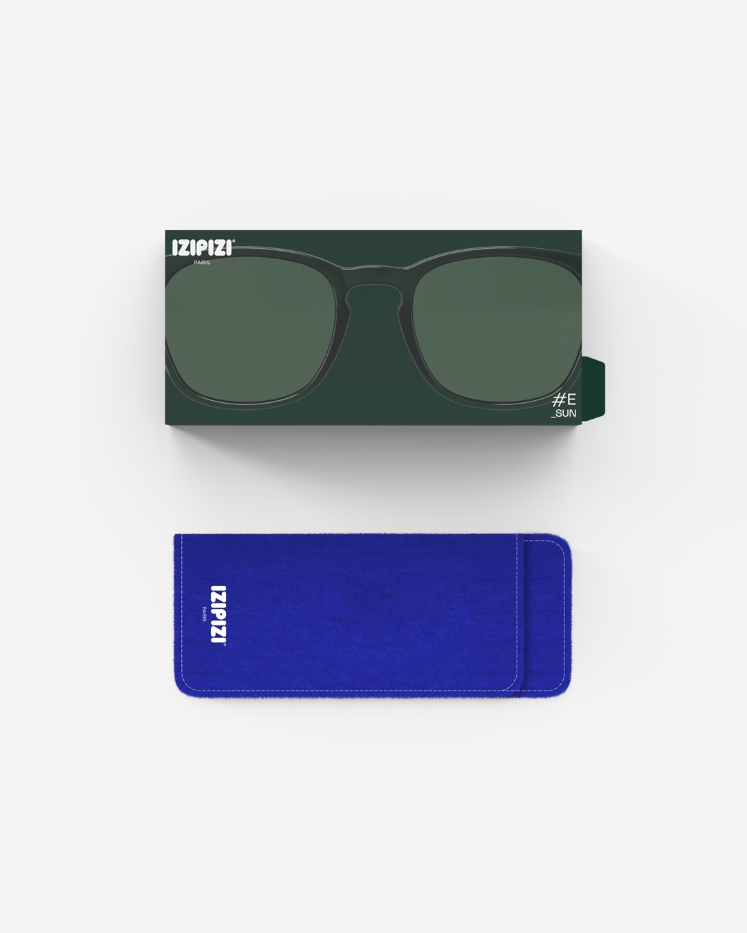 Trendy SUN glasses #E Bakelite Green Trapezoidale - Izipizi