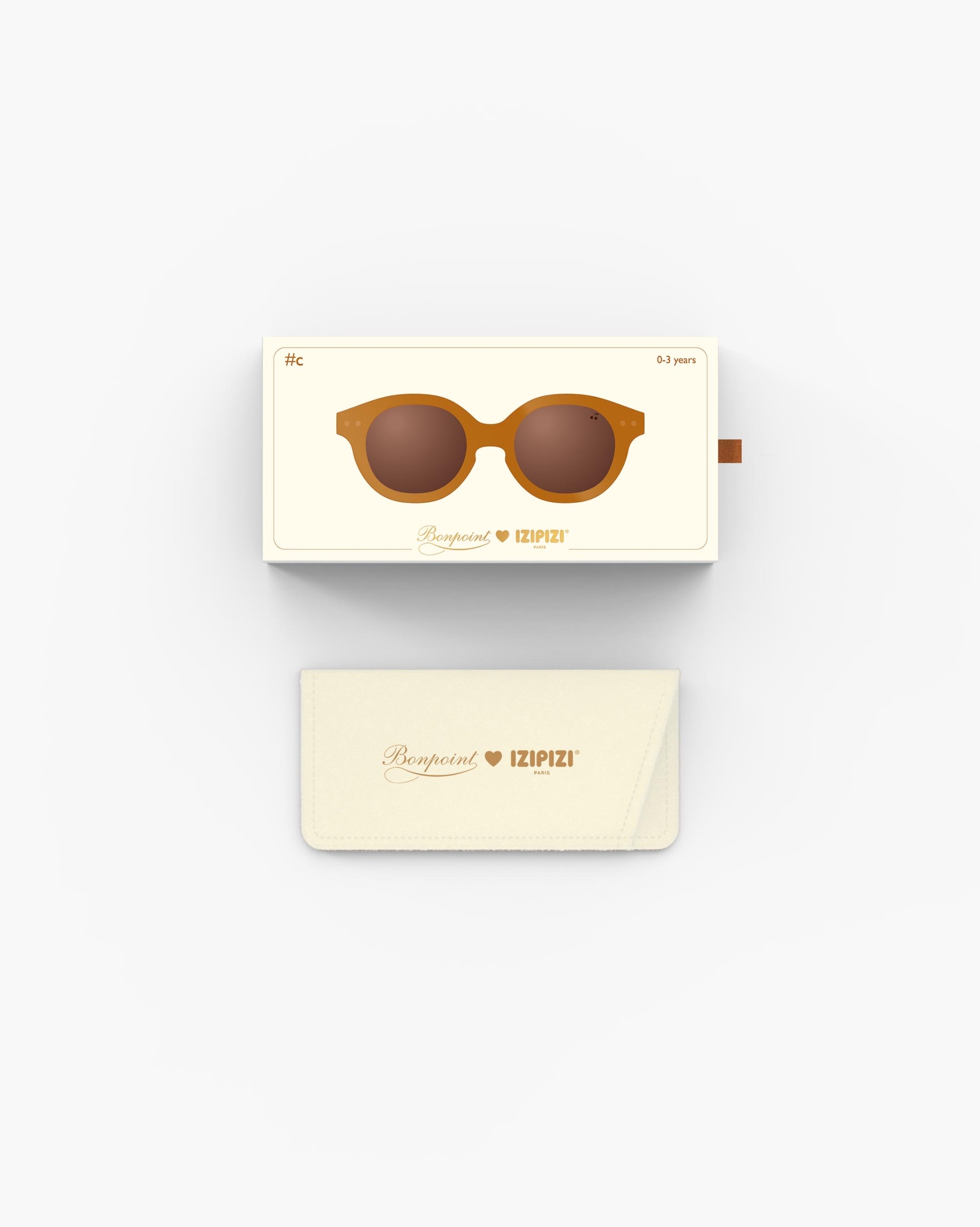 Lunette #c Cookie Dough - BONPOINT X IZIPIZI Carré Marron à la mode - Izipizi