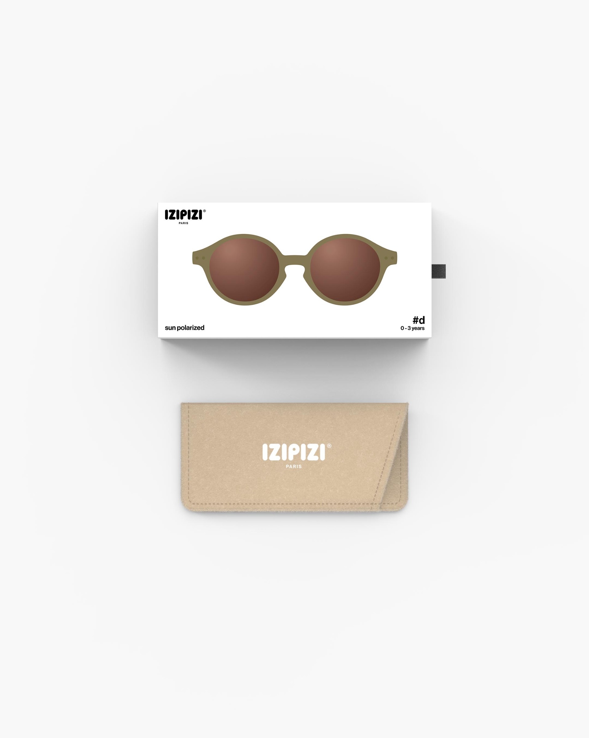 Lunette #d Glossy Kaki Pantos Vert à la mode - Izipizi