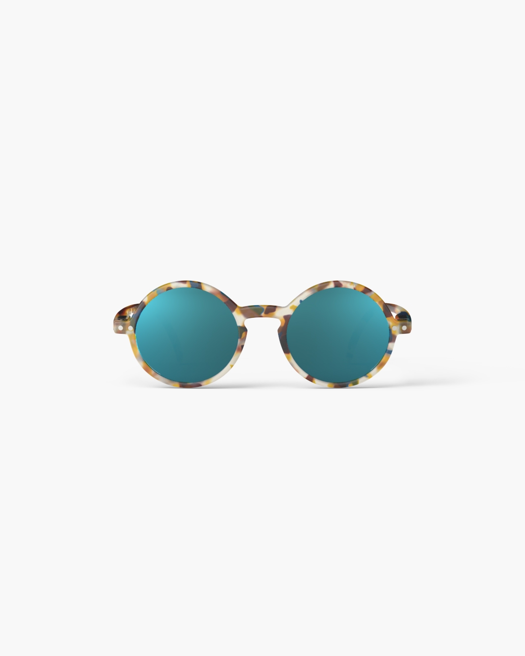 Lunette #g Blue Tortoise Mirror Ronde Bleu à la mode - Izipizi