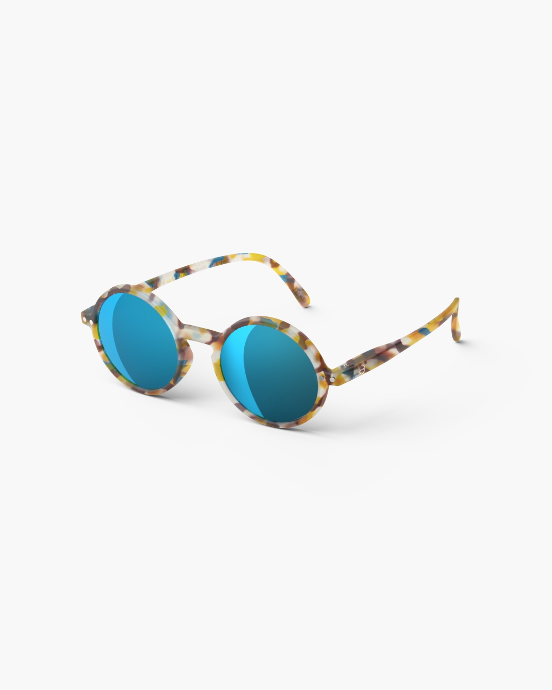 Lunette #g Blue Tortoise Mirror Ronde Bleu à la mode - Izipizi