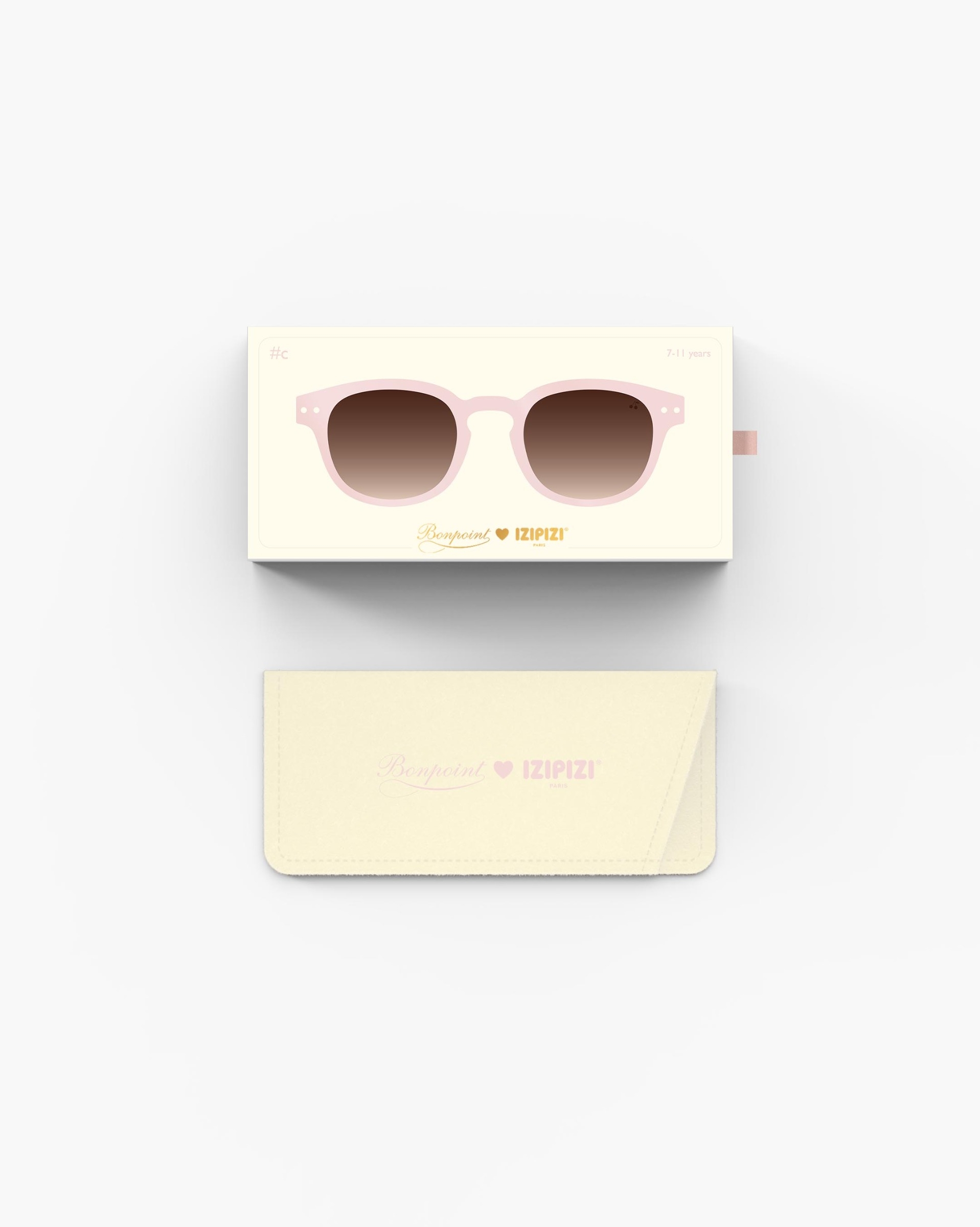 Lunette #c Sweet Pink - BONPOINT X IZIPIZI Carré Rose à la mode - Izipizi