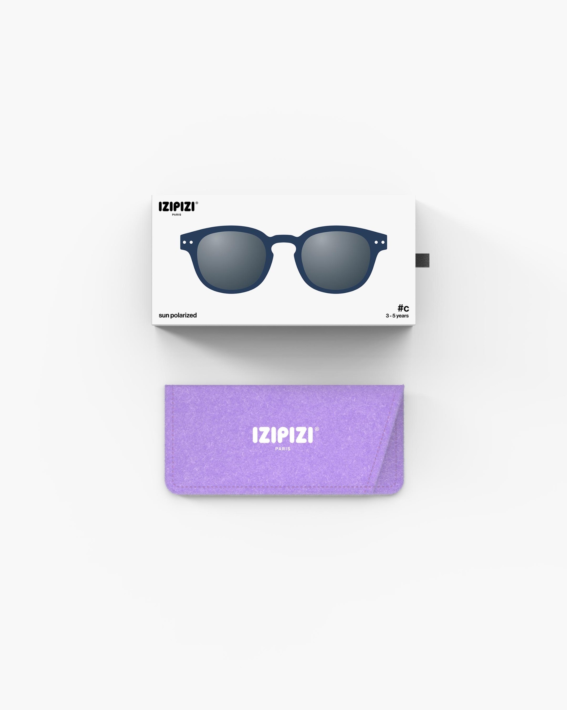 Lunette #c Navy Blue Carré Bleu à la mode - Izipizi