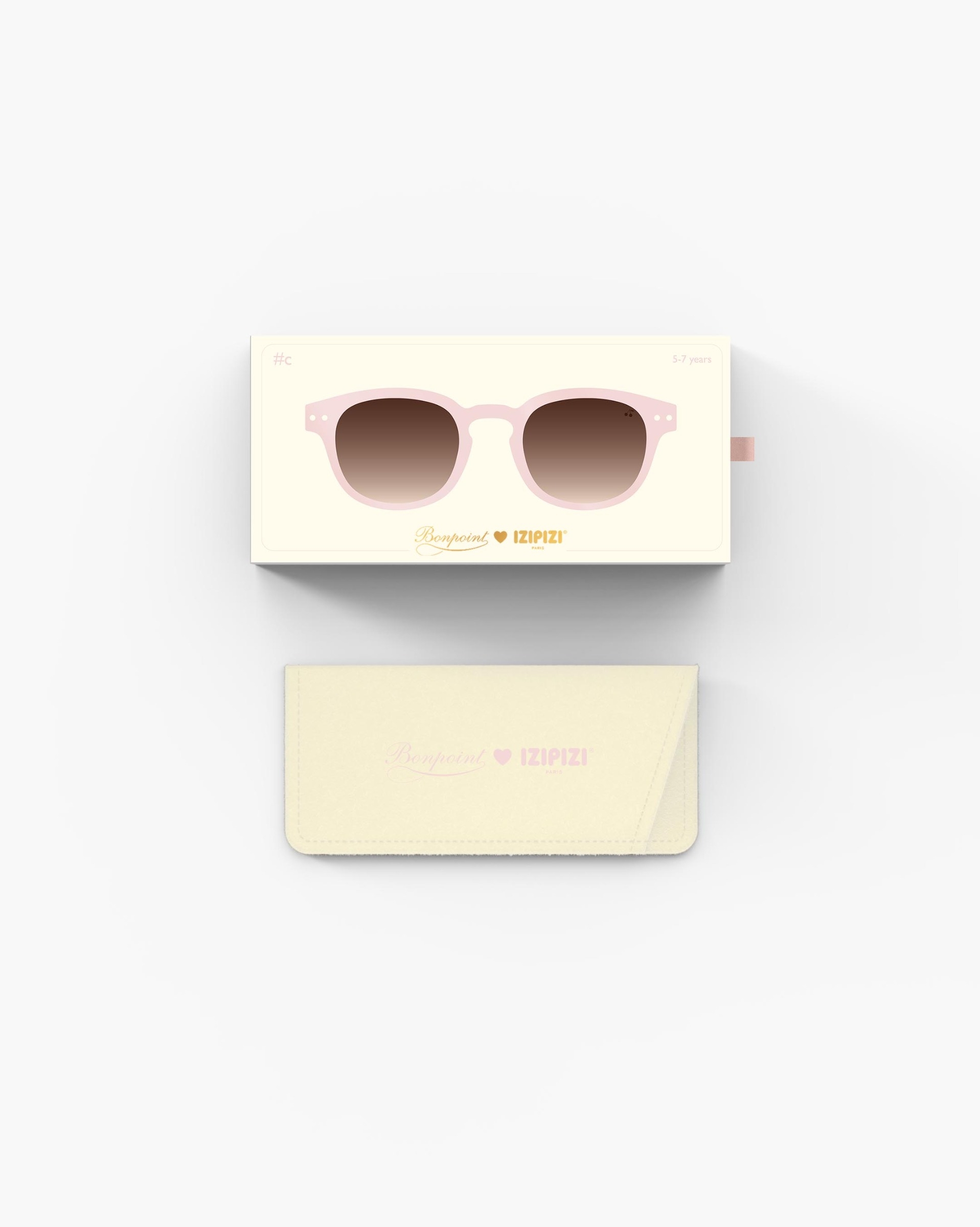 Lunette #c Sweet Pink - BONPOINT X IZIPIZI Carré Rose à la mode - Izipizi