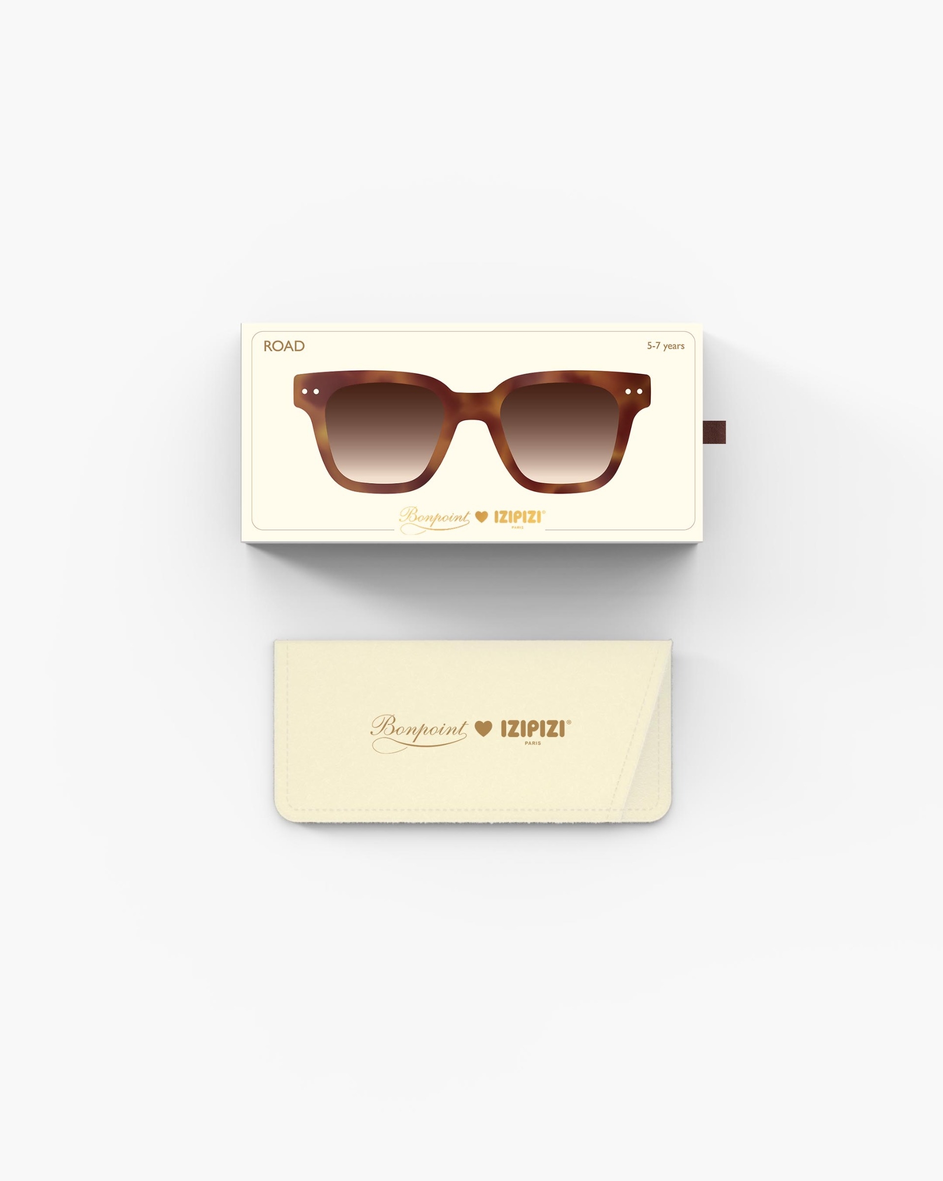 Lunette #road Glossy Havane - BONPOINT X IZIPIZI Trapèze Marron à la mode - Izipizi