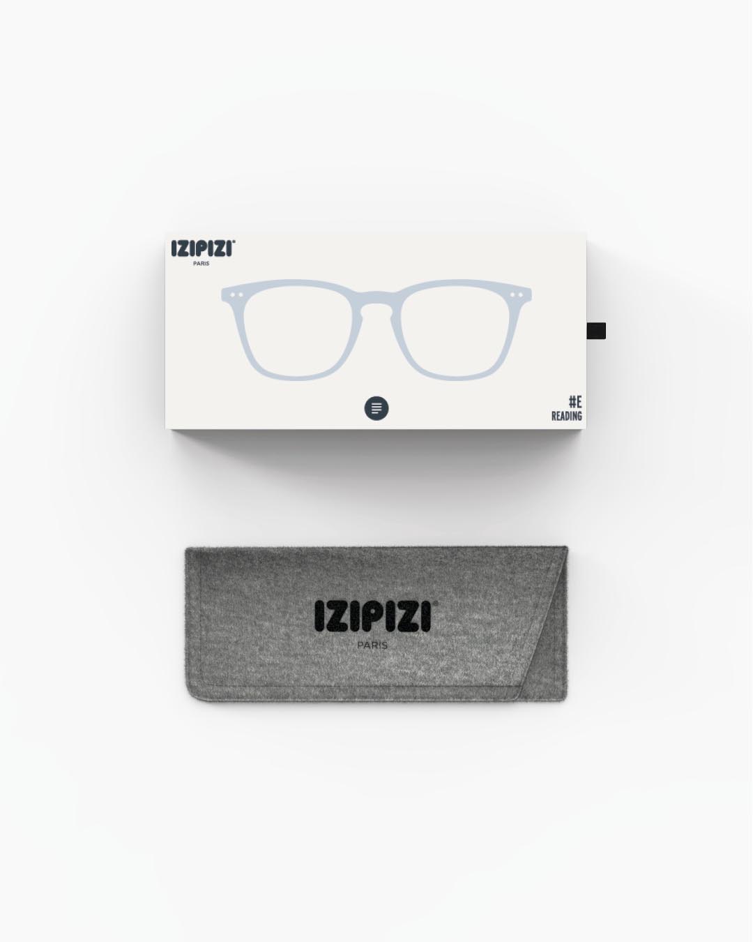 Trendy READING glasses #E Frozen Blue Trapeze - Izipizi