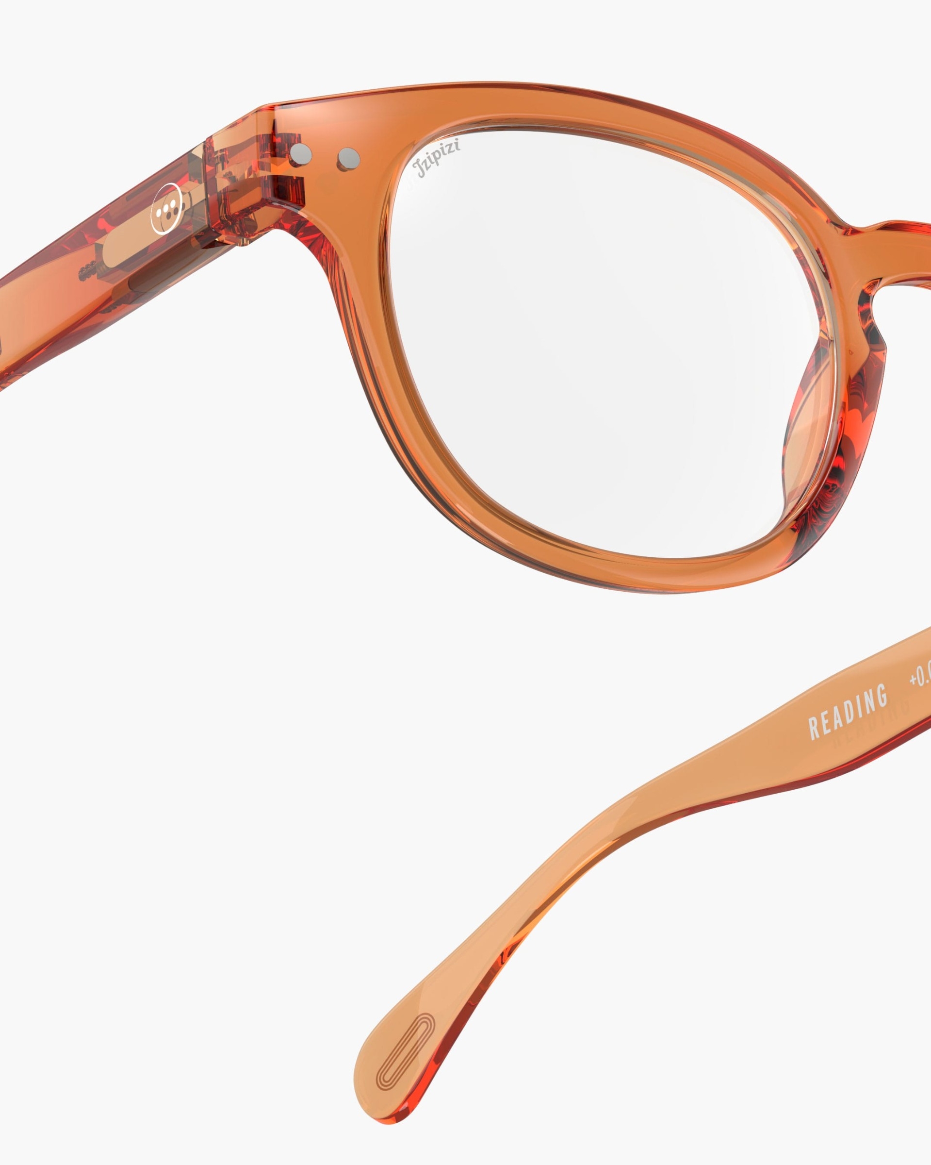 Trendy READING glasses #C Orange Smash Square - Izipizi