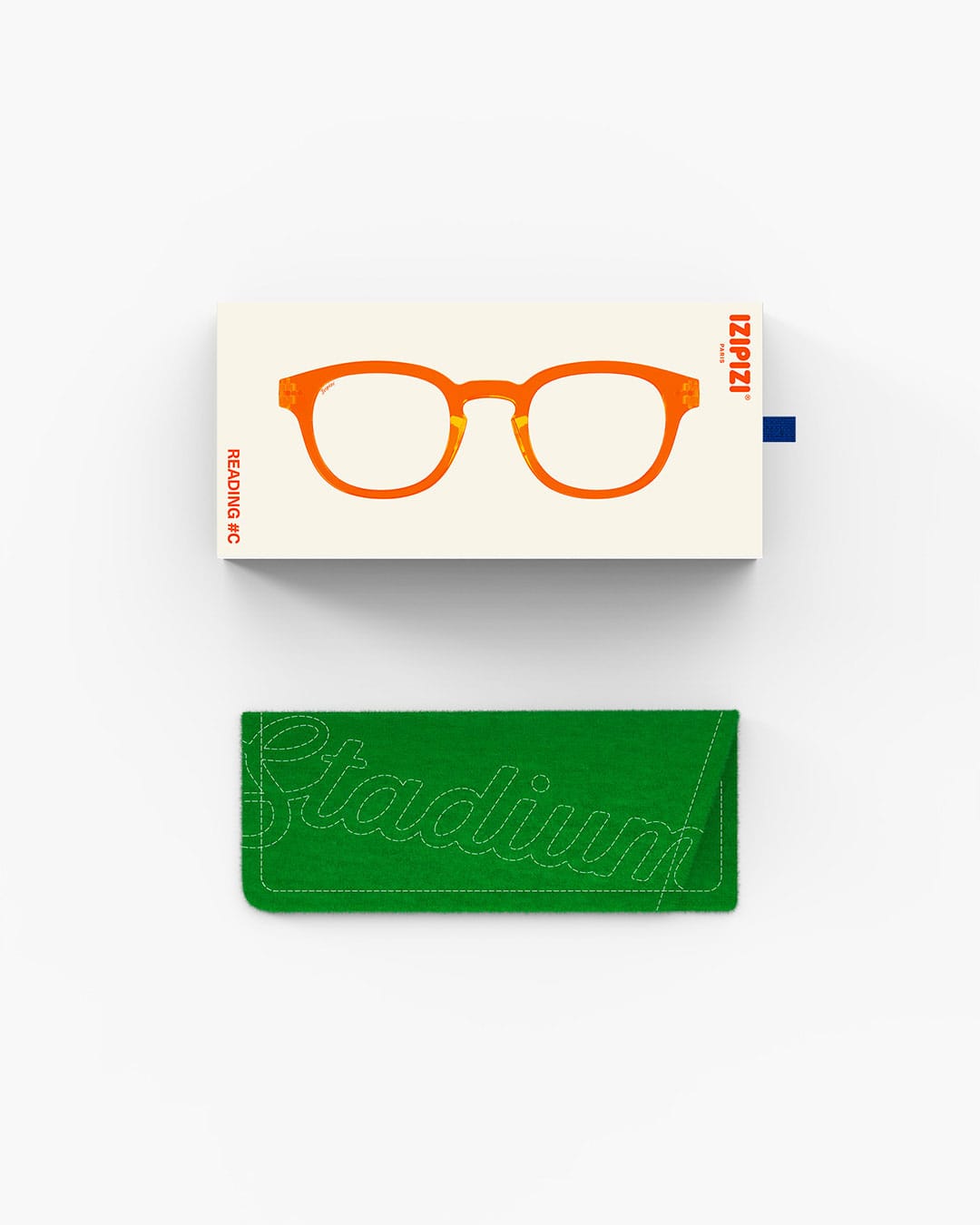 Trendy READING glasses #C Orange Smash Square - Izipizi