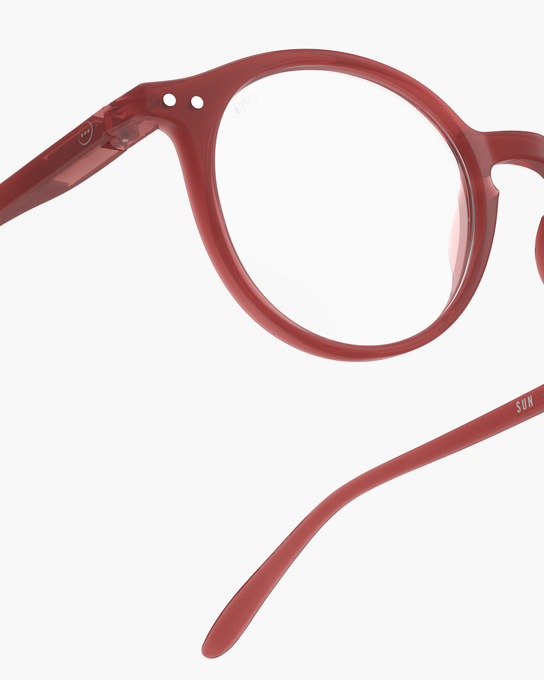 Trendy READING glasses #D Carmine Red Pantos - Izipizi