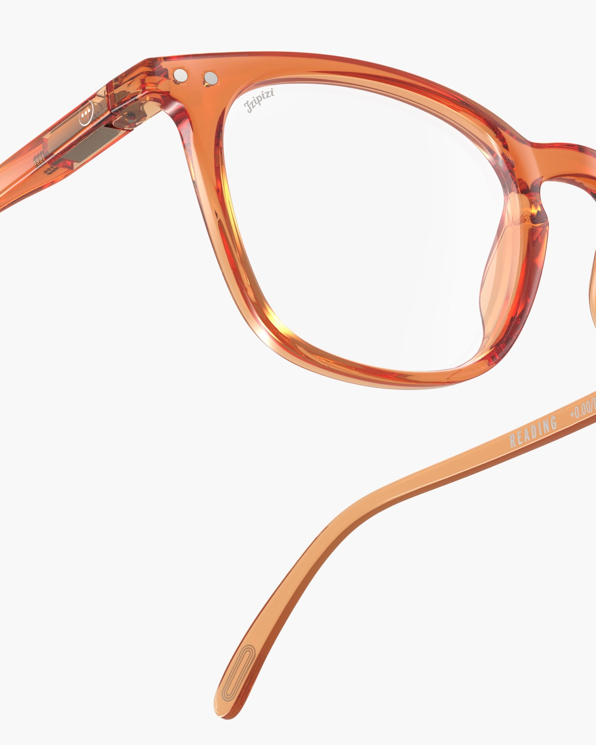 Trendy READING glasses #E Orange Smash Trapeze - Izipizi