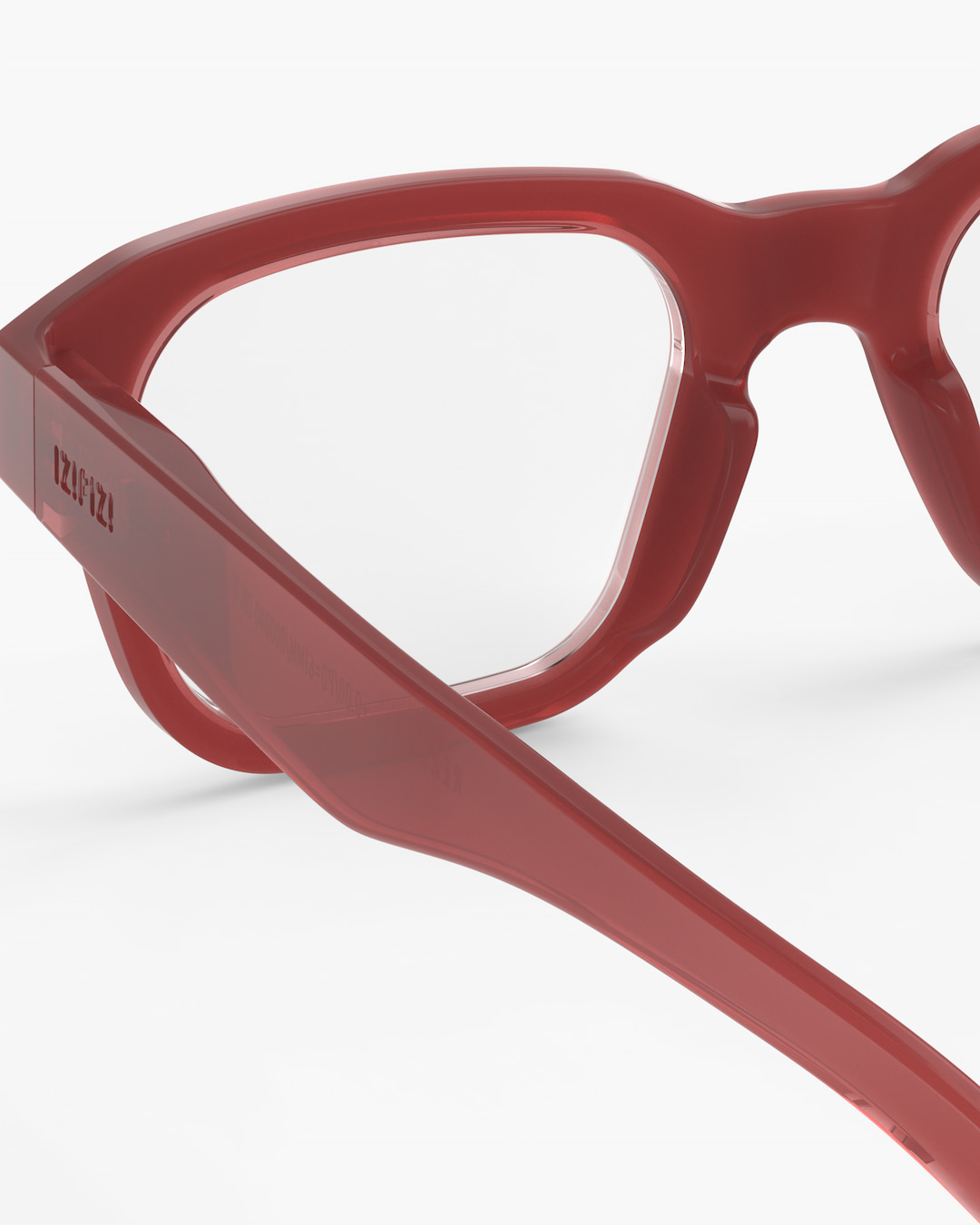 Trendy READING glasses #QUOTE Carmine Red Trapeze - Izipizi