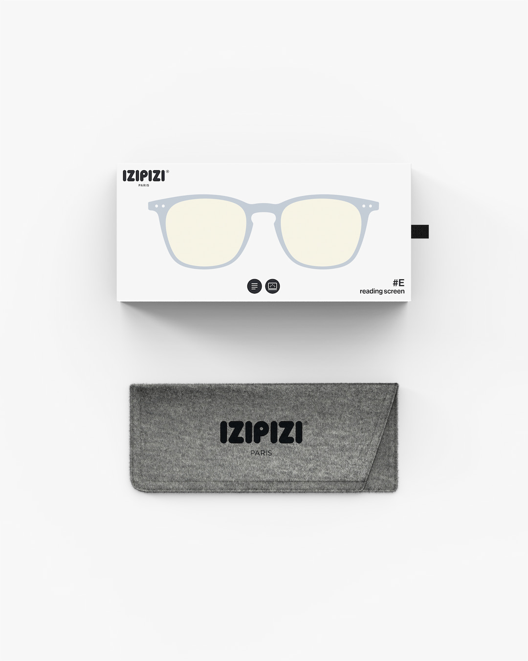 Brille #E Frozen Blue Trapezförmige Blau - Izipizi