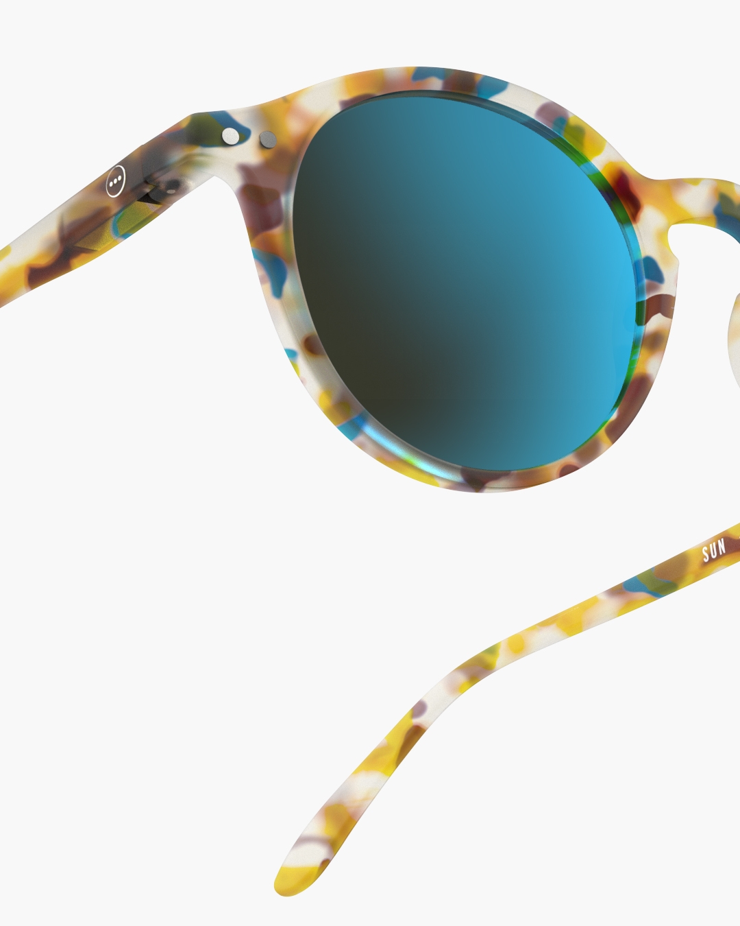 Trendy SUN glasses #D Blue Tortoise Mirror Pantos - Izipizi