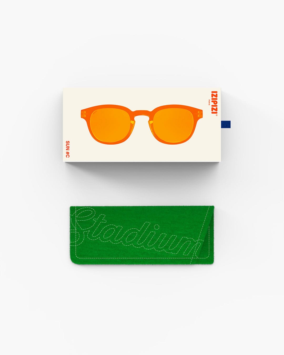 Trendy SUN glasses #C Orange Smash Square - Izipizi