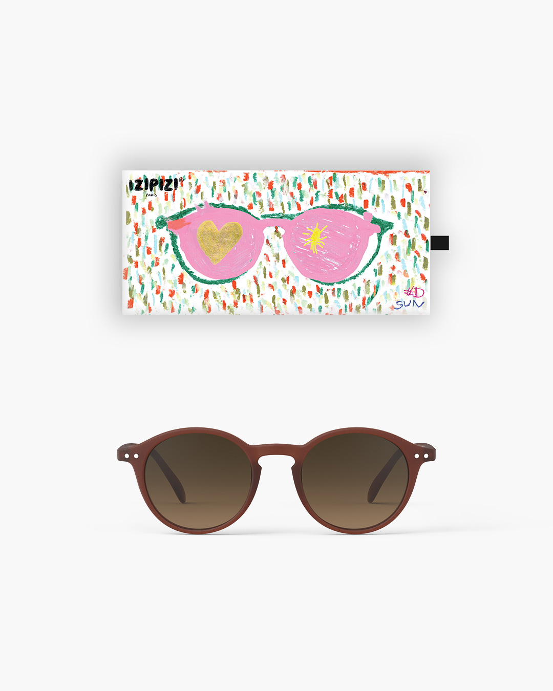 IZIPIZI Lunettes de soleil - Marron - Forme Pantos