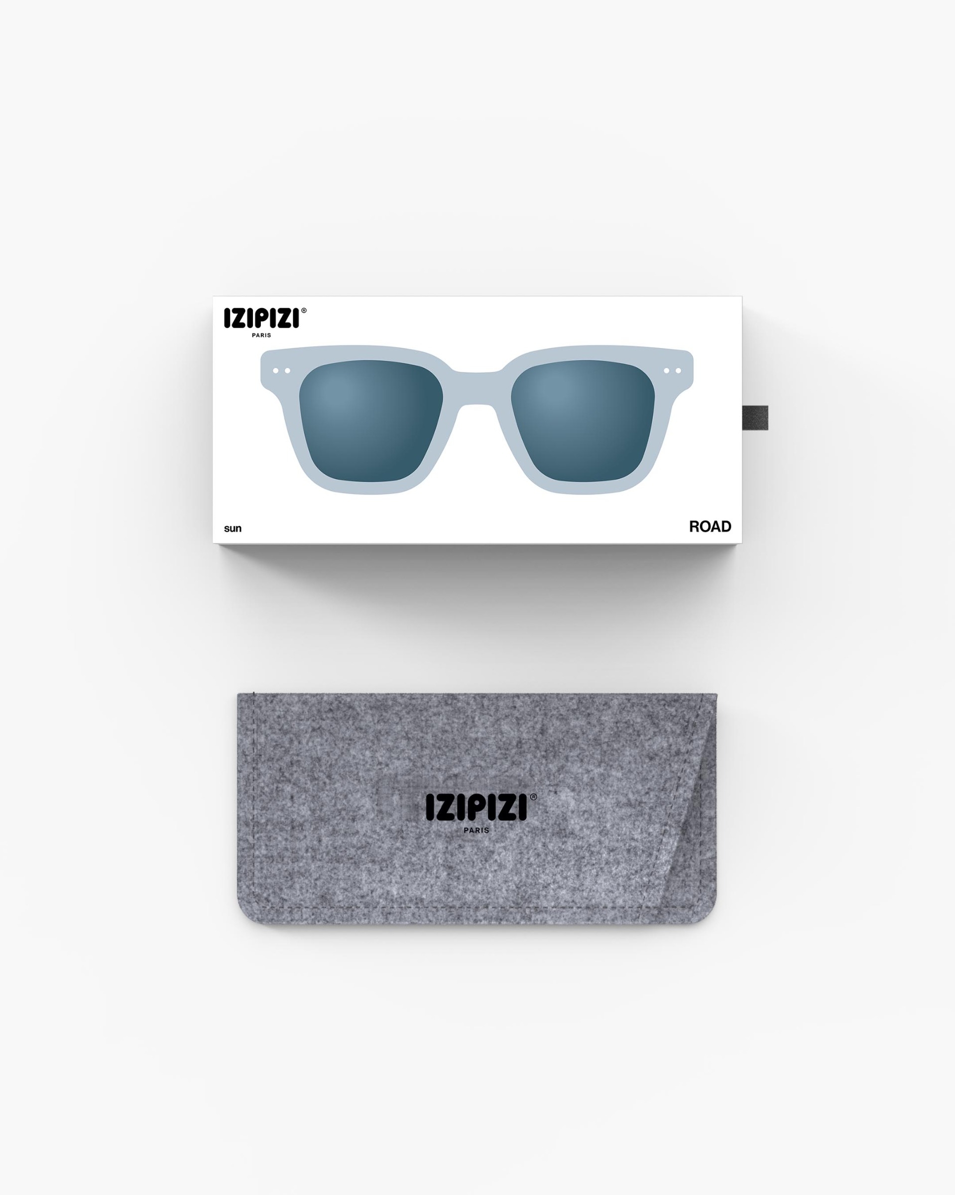 Brille #ROAD Frozen Blue Trapezförmige Blau - Izipizi