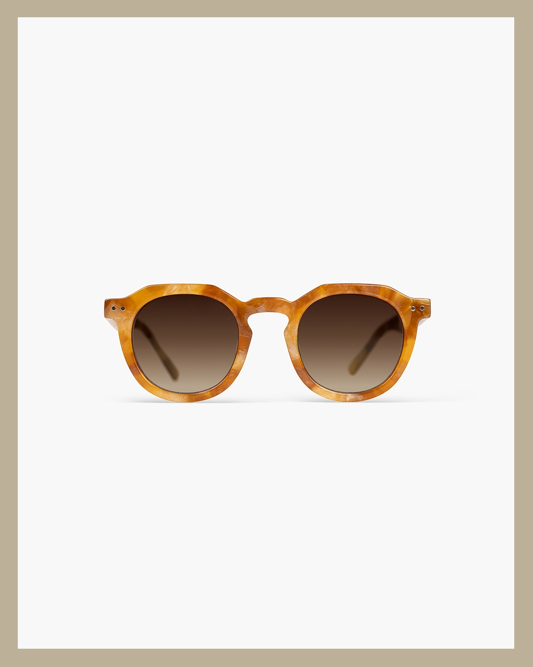 Lunette #ECHO Caramel Pearl Pantos Marron à la mode - Izipizi