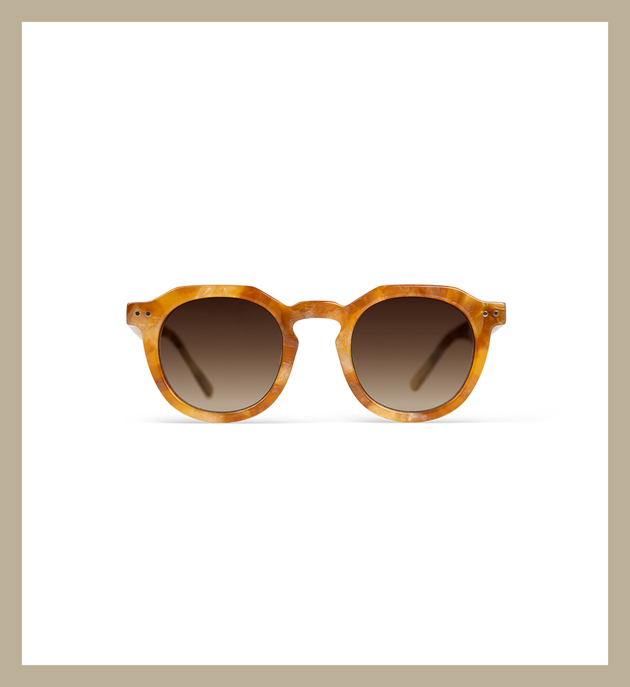 Lunette #ECHO Caramel Pearl Pantos Marron à la mode - Izipizi