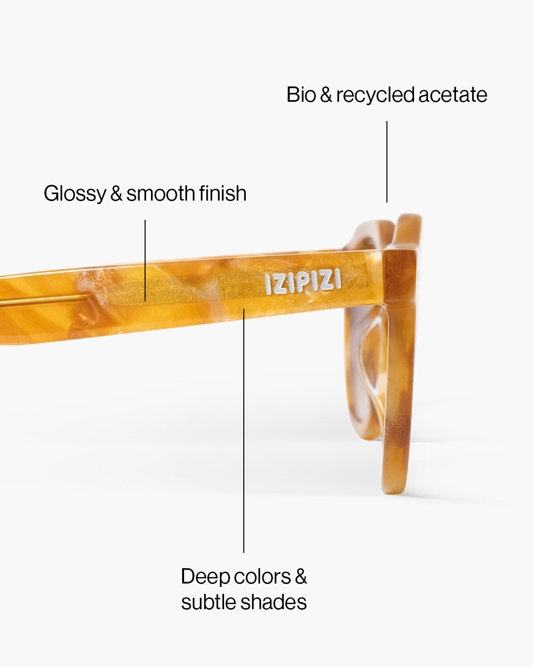 Trendy SUN glasses #ECHO Caramel Pearl Pantos - Izipizi