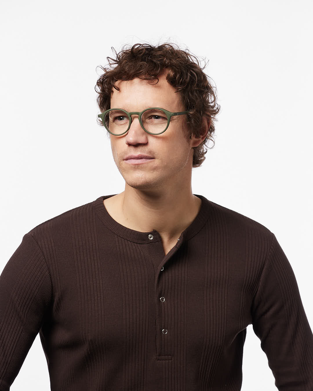 Brille #D Kaki Green Pantos Grün - Izipizi