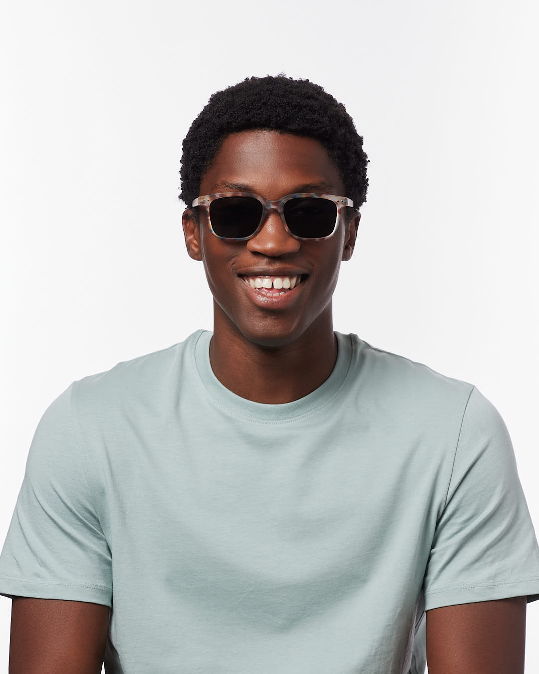 Trendy SUN glasses #L Blue Tortoise Rectangular - Izipizi