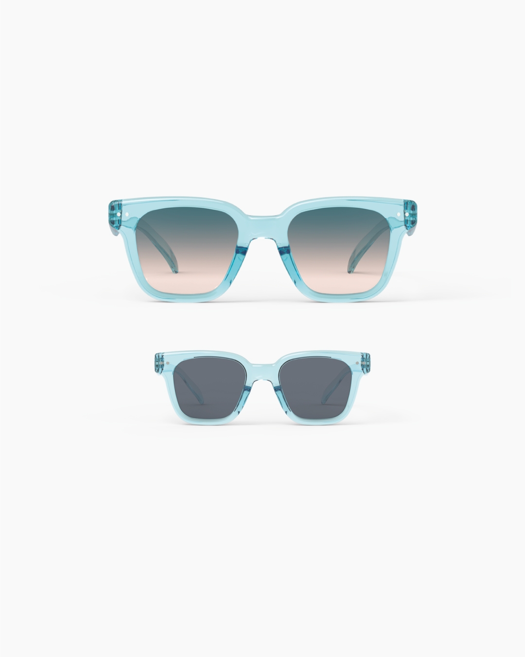 Trendy CHILD 7-11 Y glasses Mini Me #ROAD Turquoise Stone Trapeze - Izipizi