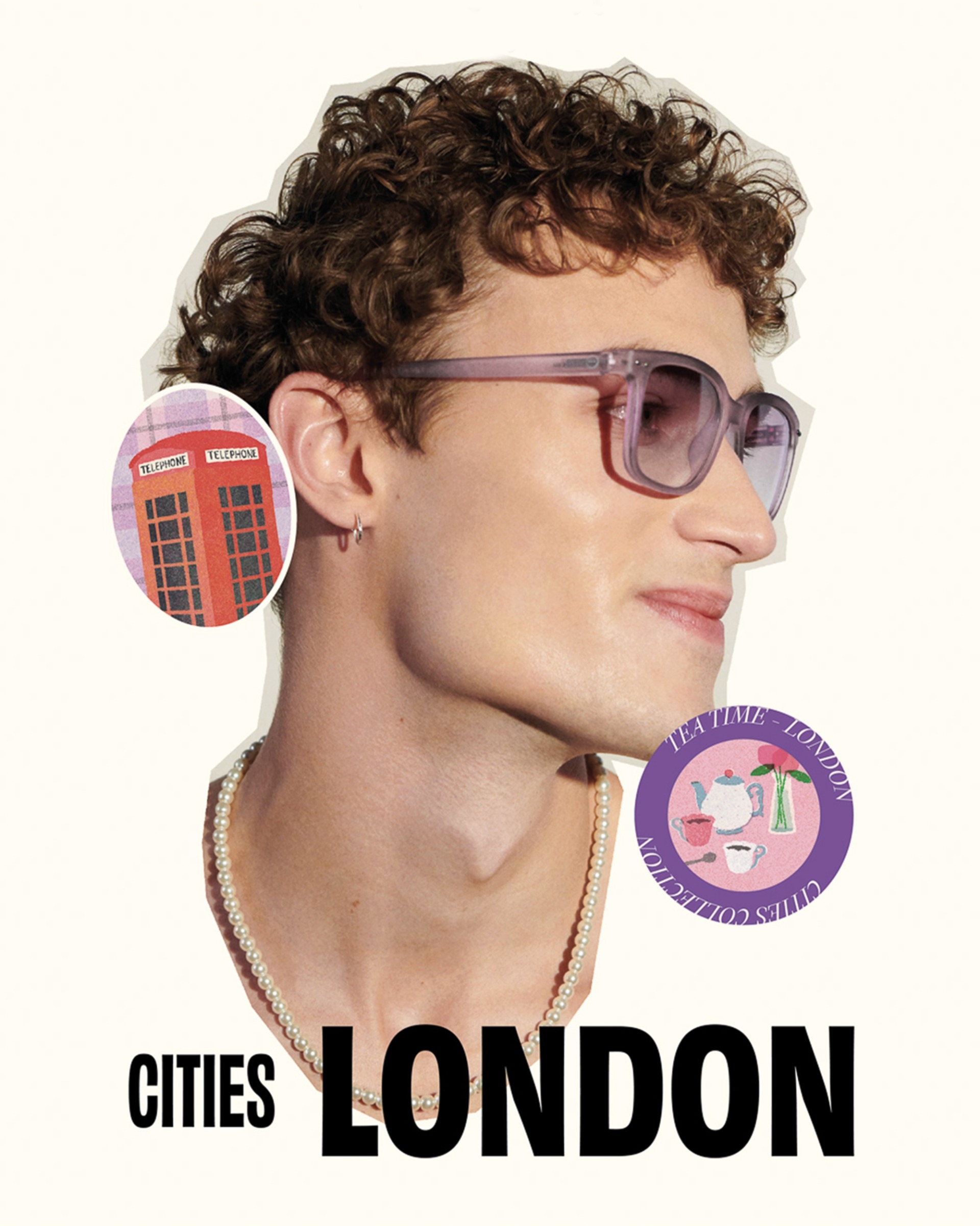 Lunette #L Deep Purple @LONDON Rectangulaire Violet à la mode - Izipizi