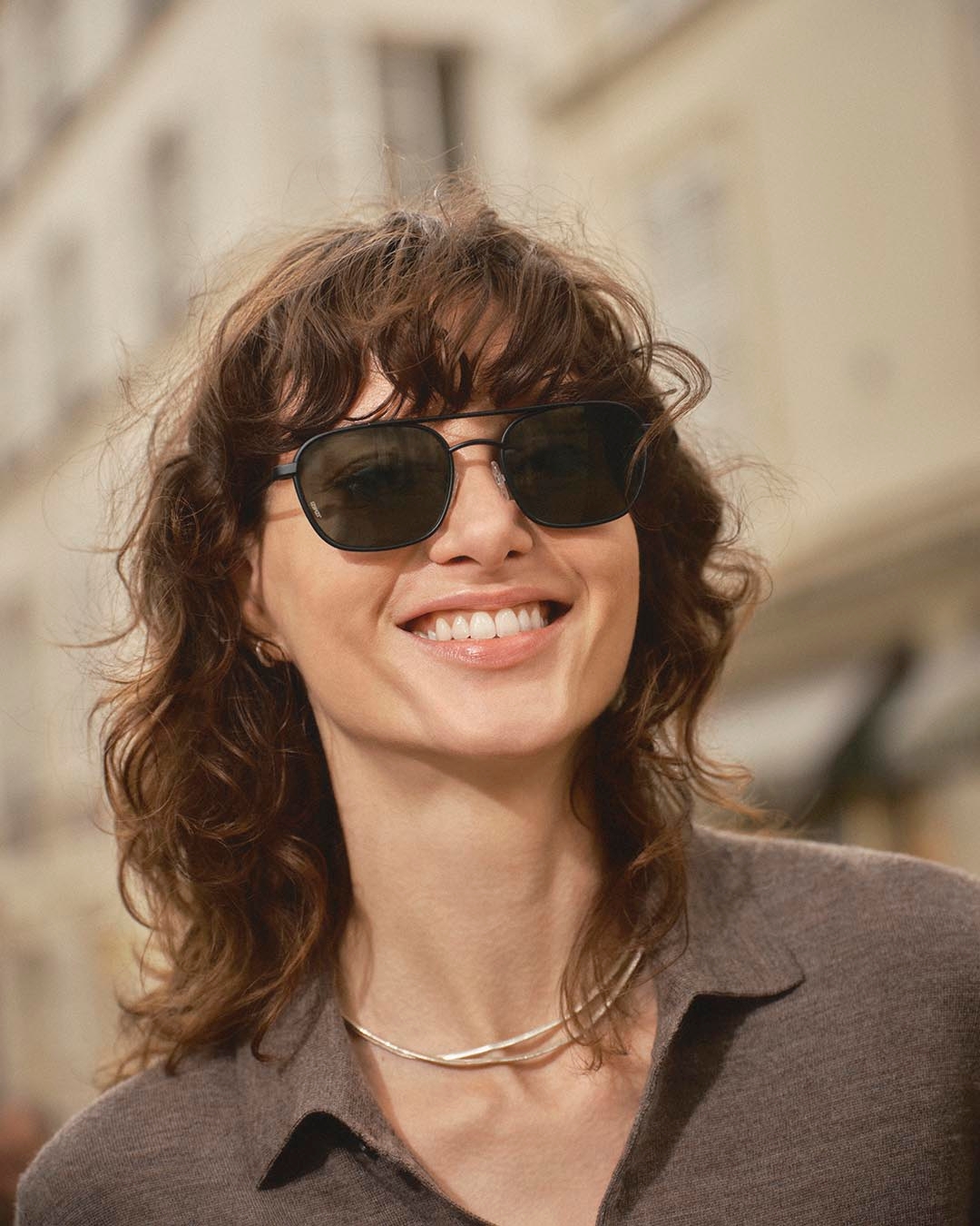 Trendy SUN glasses #CRUISE Black - Green lenses Pilot - Izipizi