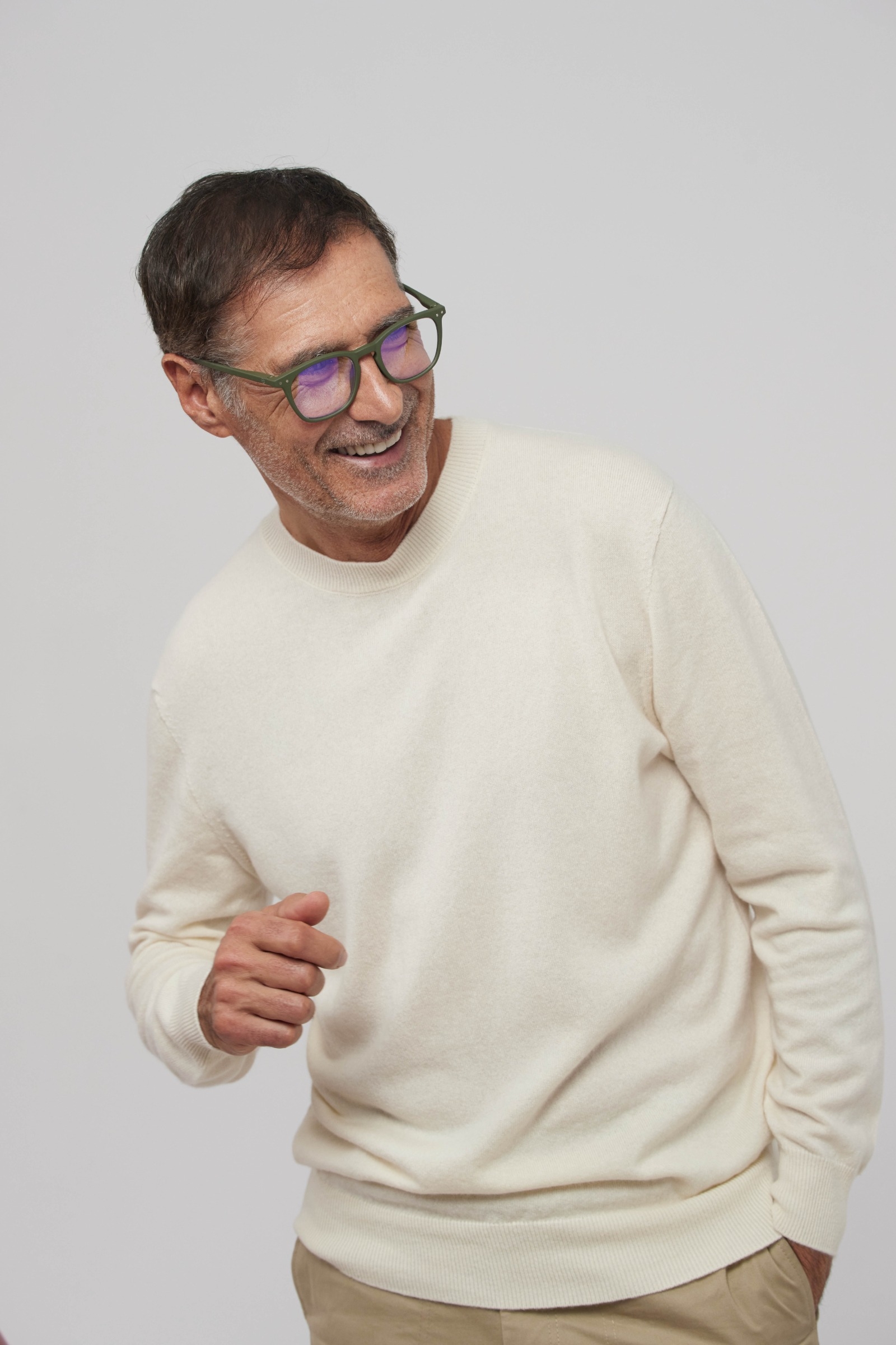 Lunette #E Kaki Green Trapèze Vert à la mode - Izipizi