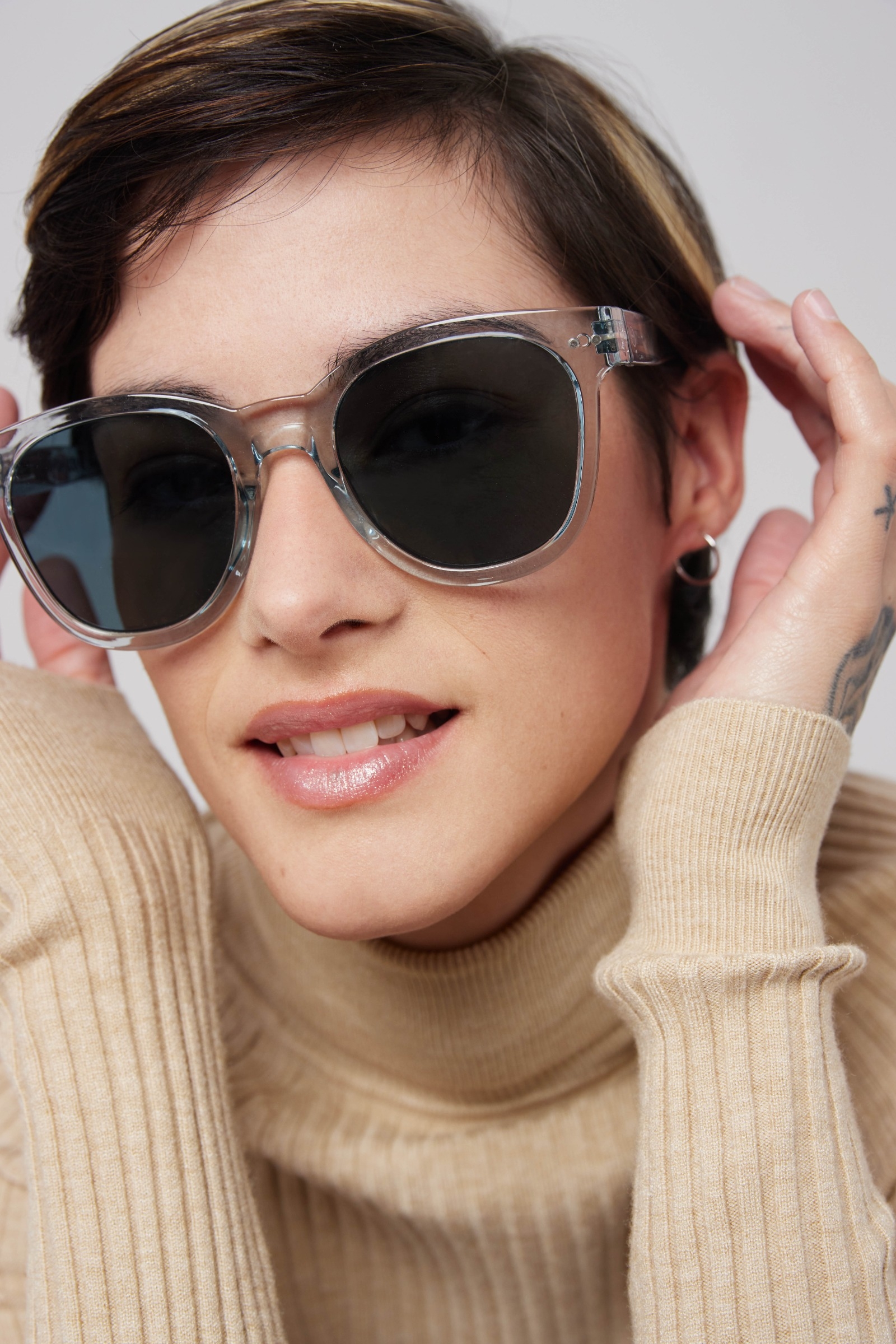 Trendy SUN glasses #N Frozen Blue Trapezoidale - Izipizi