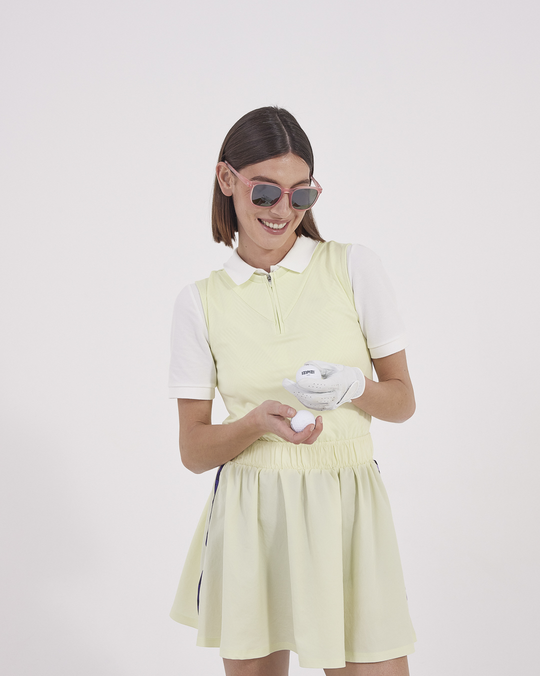 Lunette #JOURNEY - Pale Pink Green Lenses Polarized Rose à la mode - Izipizi