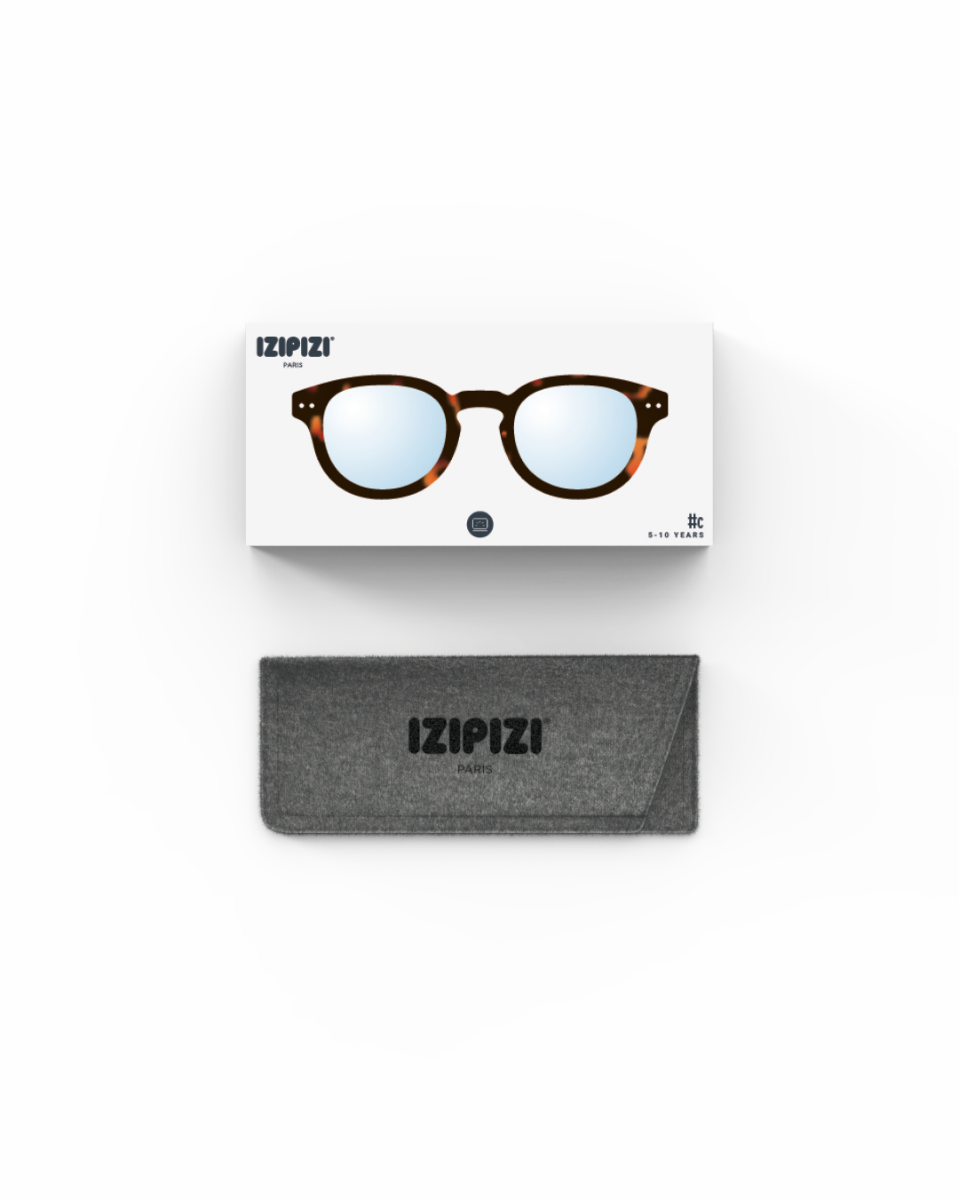 Trendy JUNIOR SCREEN glasses #C Tortoise Square - Izipizi