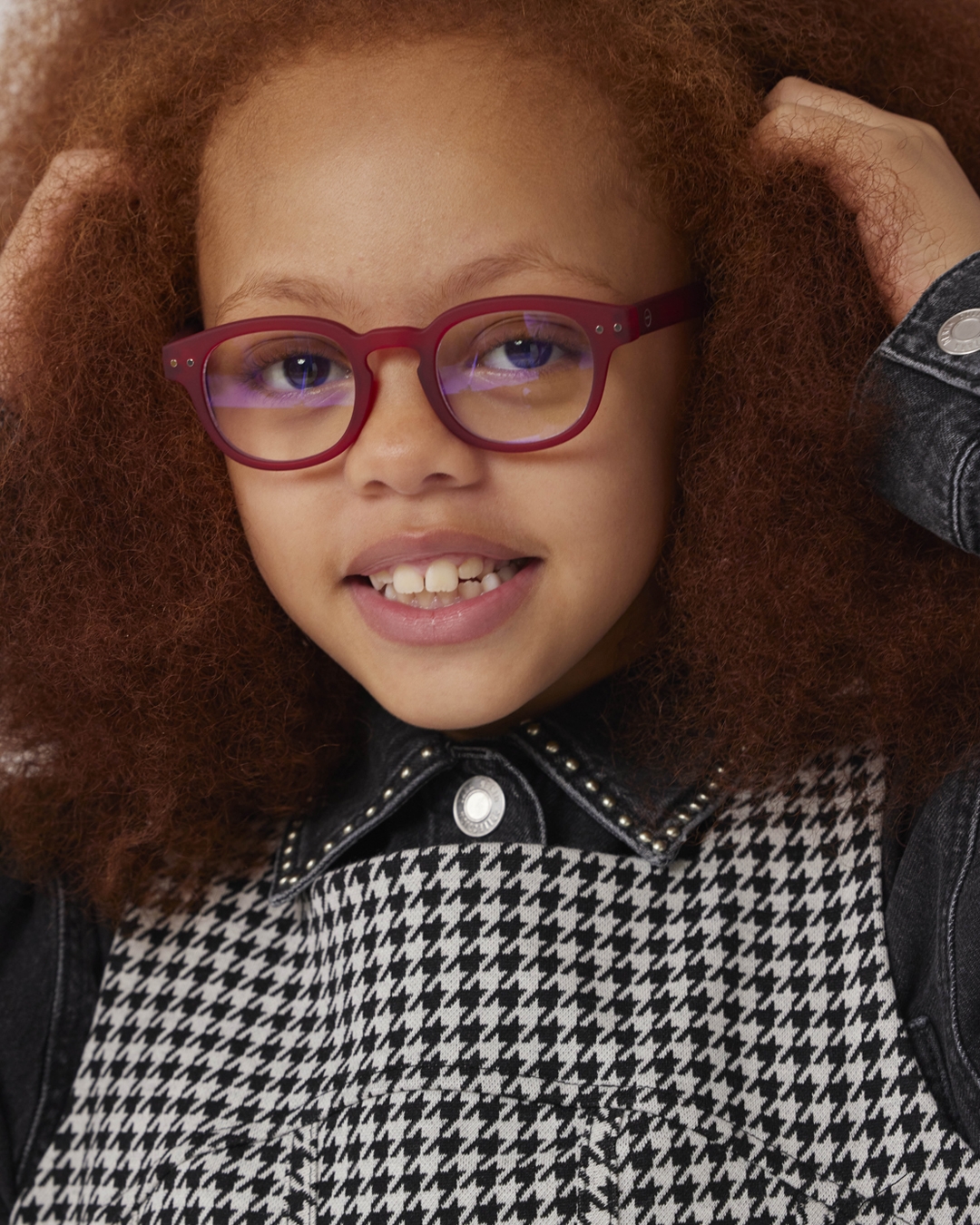 Trendy JUNIOR SCREEN glasses #C Red Square - Izipizi