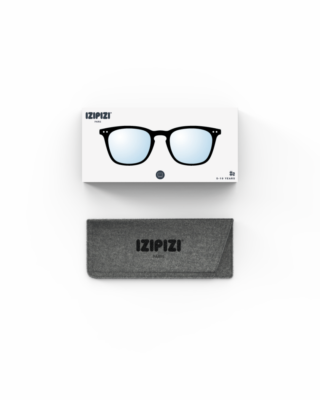 Trendy JUNIOR SCREEN glasses #E Black Trapeze - Izipizi