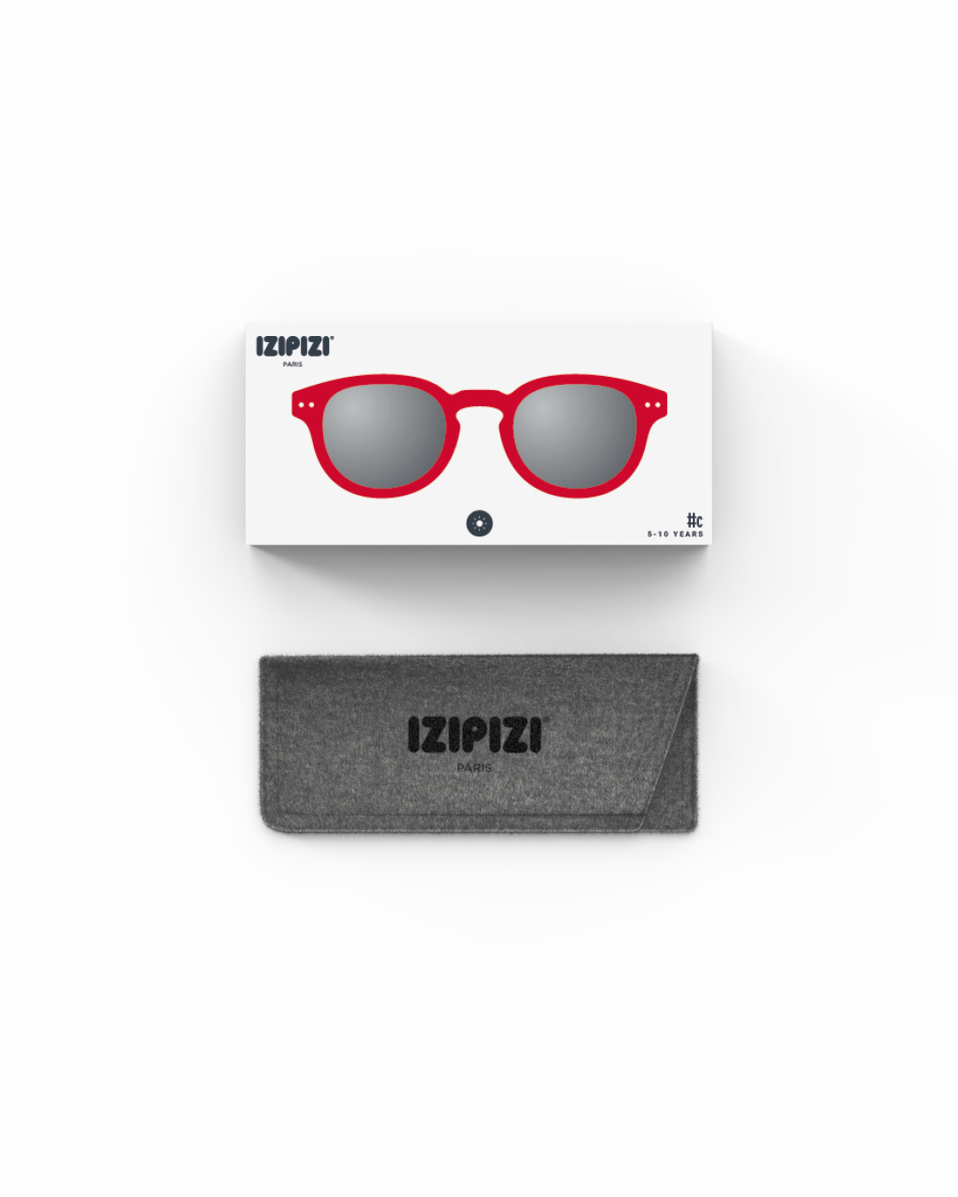 Lunette #c Red Carré Rouge à la mode - Izipizi